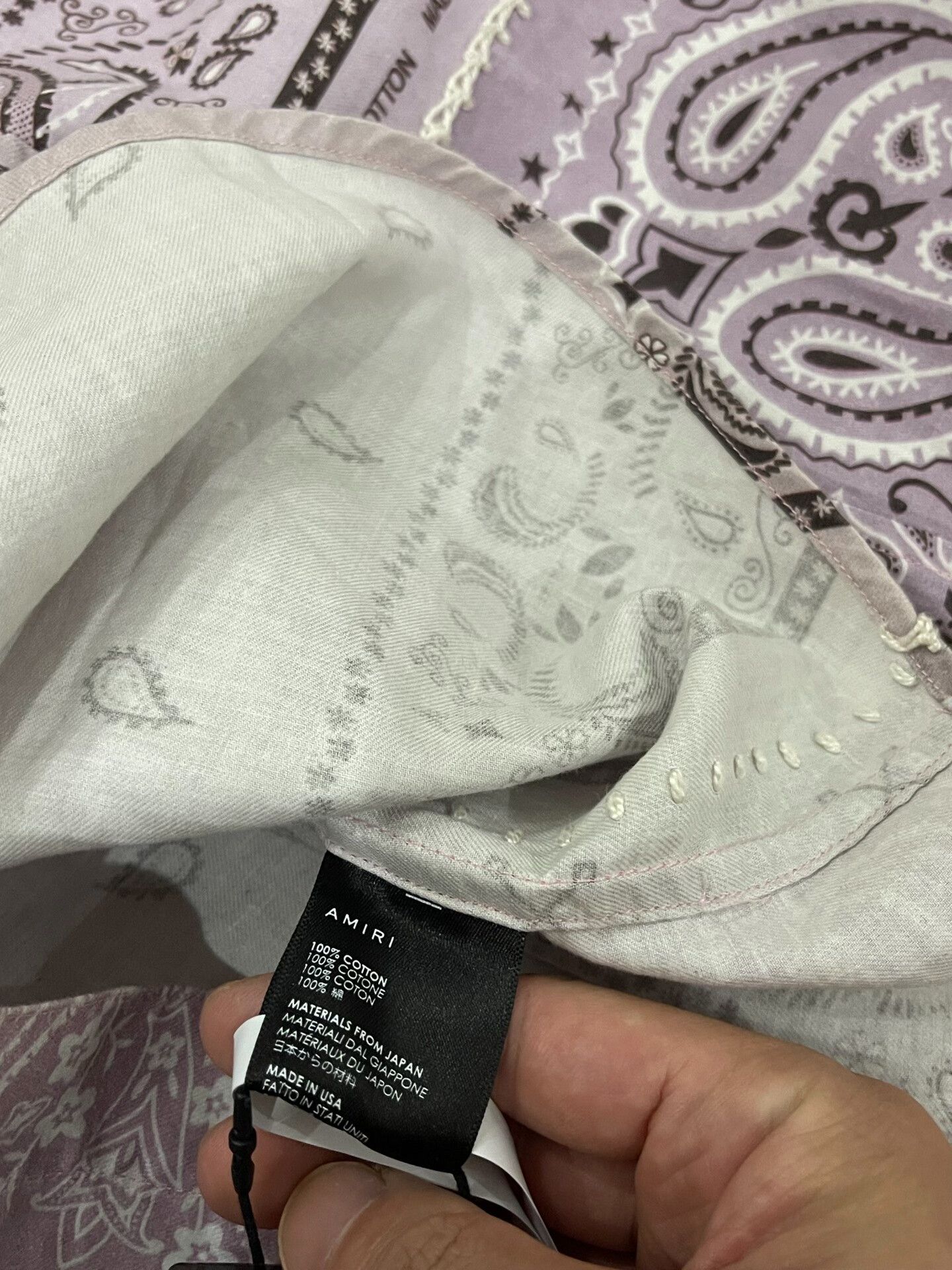 Amiri AMIRI Pink Embroidered Casual Shirt Size US L / EU 52-54 / 3 - 4 Thumbnail