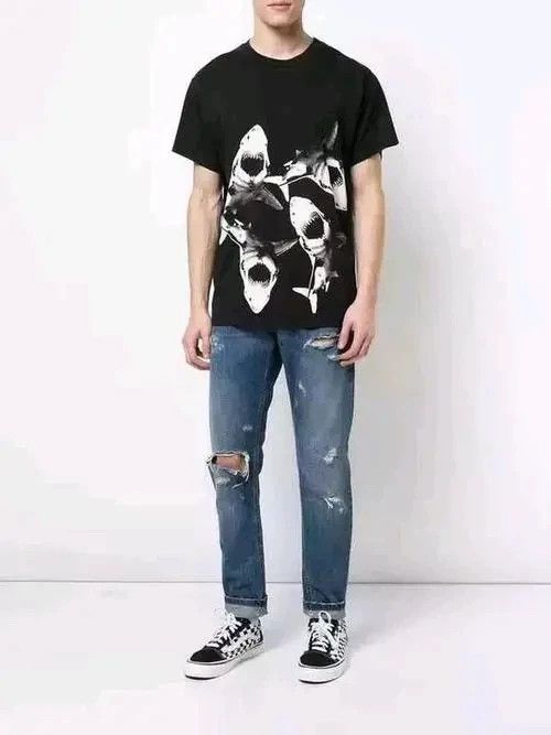 Amiri AMIRI Shark Graphic T-Shirt Size M Size US M / EU 48-50 / 2 - 5 Thumbnail