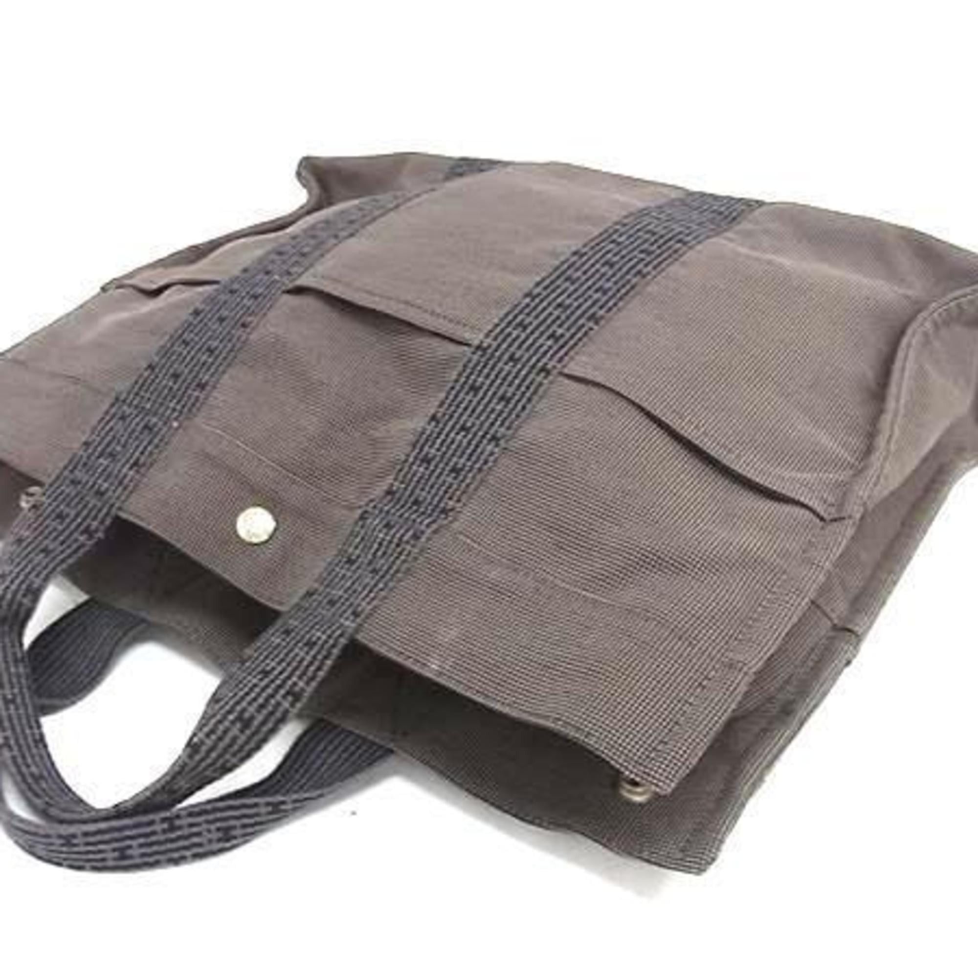 Hermes HERMES Hermès Air Line Tote MM Gray Canvas Bag for Men and Women Size ONE SIZE - 4 Thumbnail
