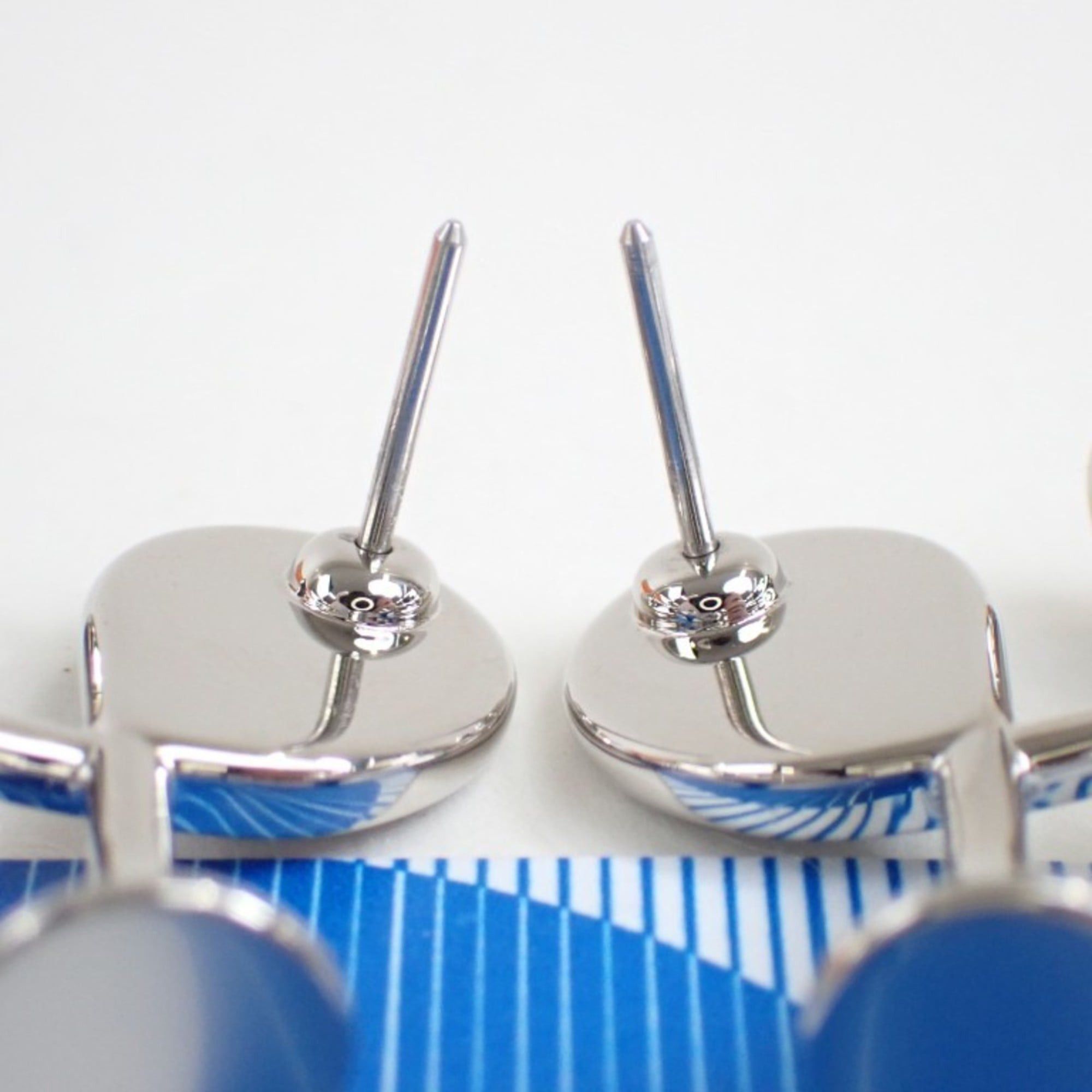 Hermes Hermes Cor H earrings in black, silver, and stainless steel for women Size ONE SIZE - 3 Thumbnail