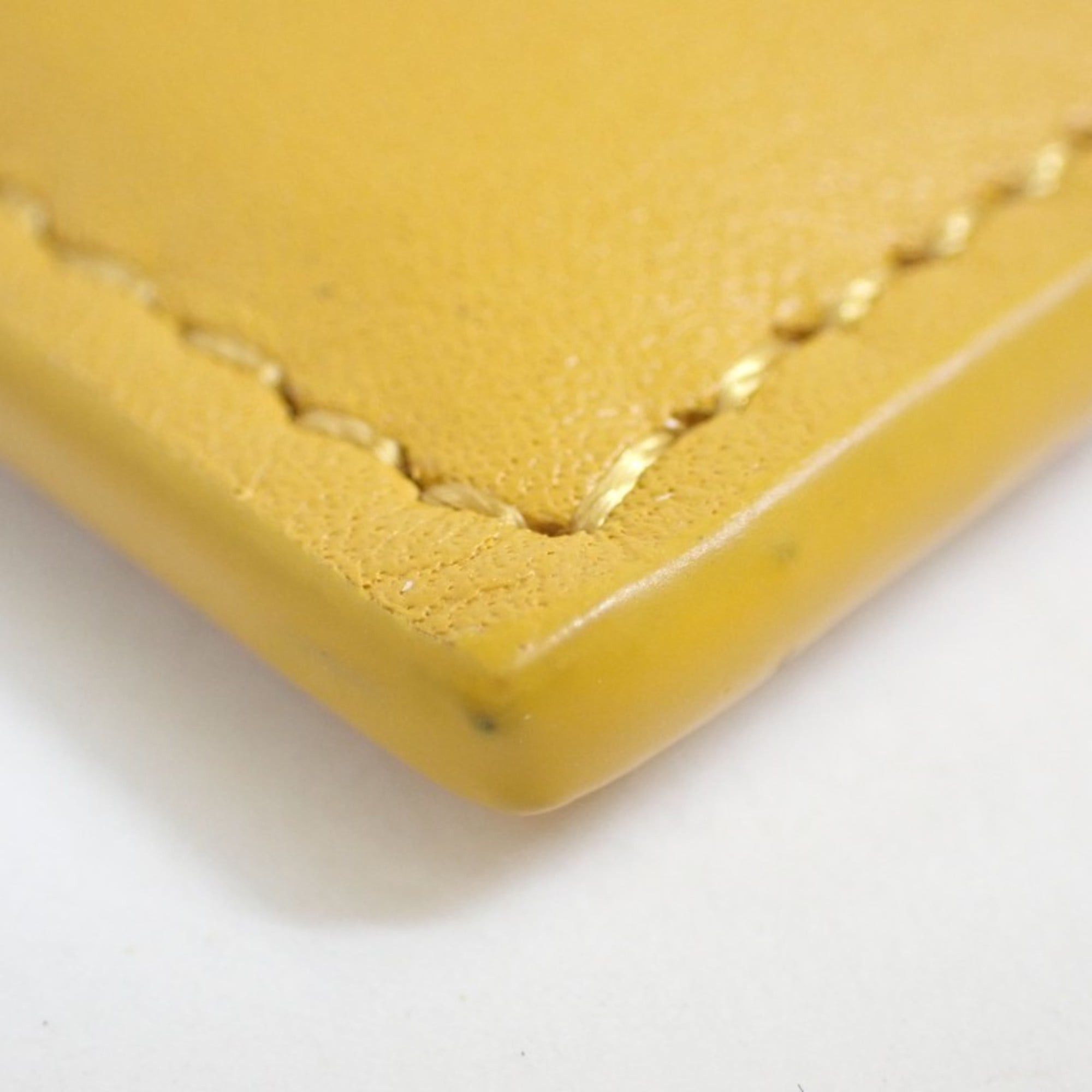 Loewe LOEWE Business Card Case CLE0322X01 Yellow Calfskin for Men and Women Size ONE SIZE - 3 Thumbnail