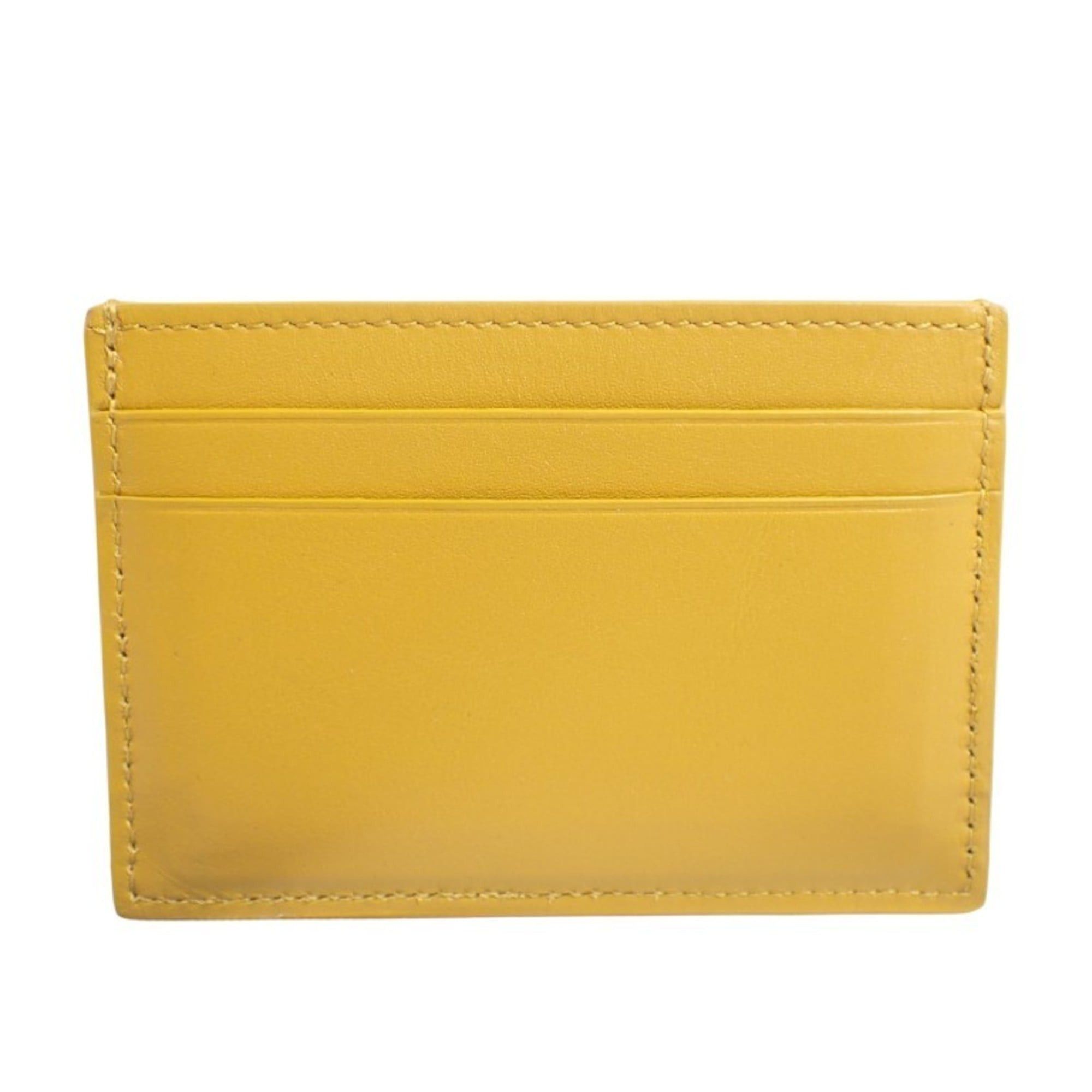 Loewe LOEWE Business Card Case CLE0322X01 Yellow Calfskin for Men and Women Size ONE SIZE - 2 Thumbnail