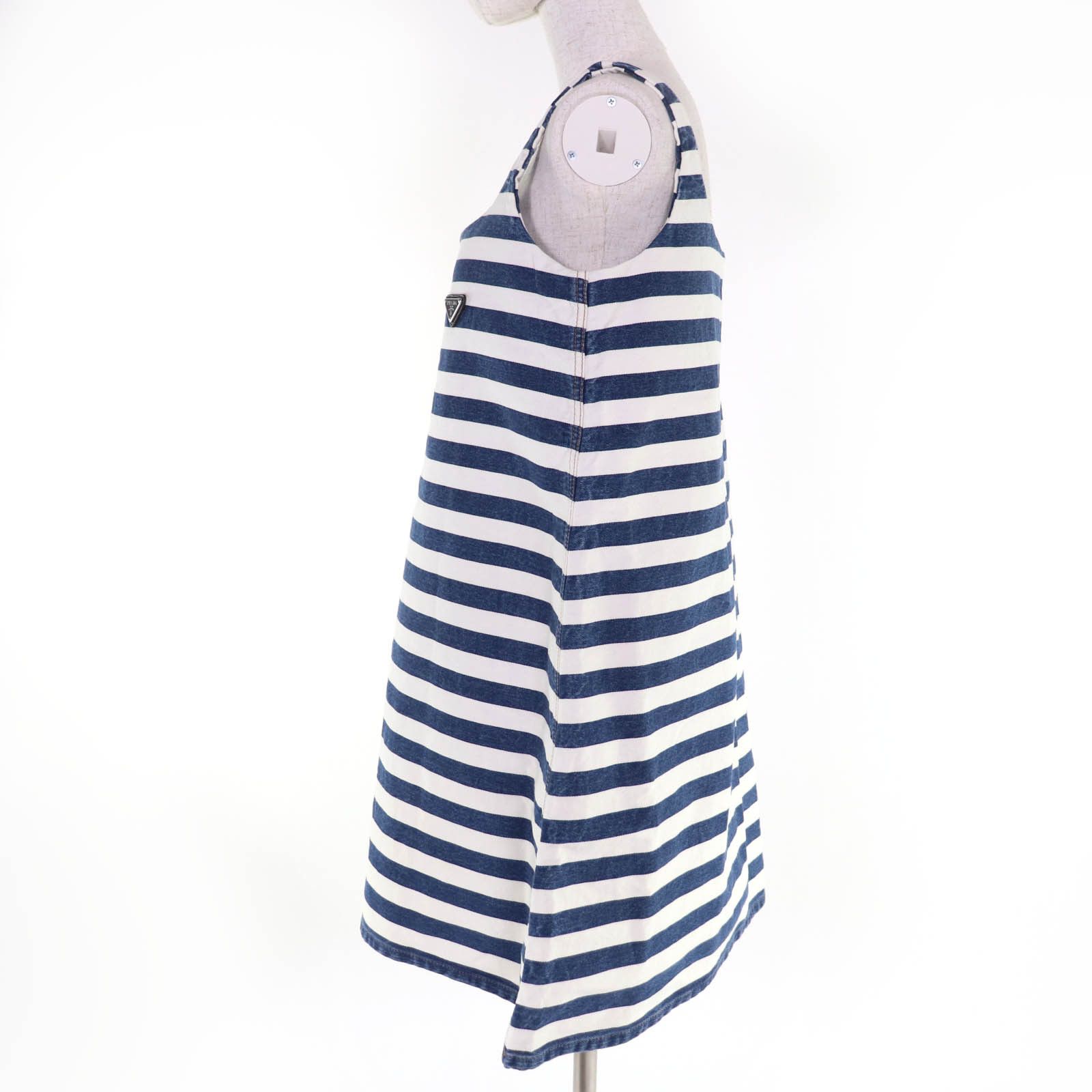 Prada Prada Prada Triangle Logo Organic Cotton Denim One Piece Top Textile Tops DUTY FREE for USA Size ONE SIZE - 2 Thumbnail