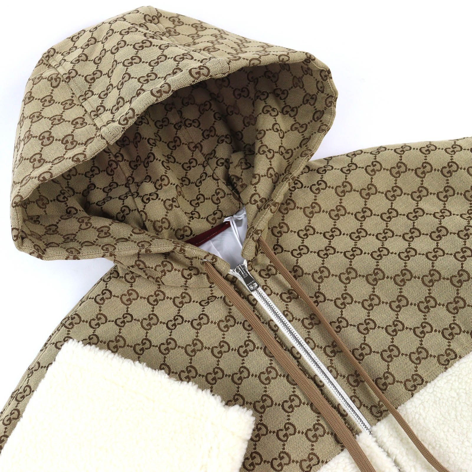 Gucci Gucci Gucci GG Intarsia Wool Zip-Up Hooded Jacket Textile Outerwear 798503 DUTY FREE for USA Size ONE SIZE - 4 Thumbnail