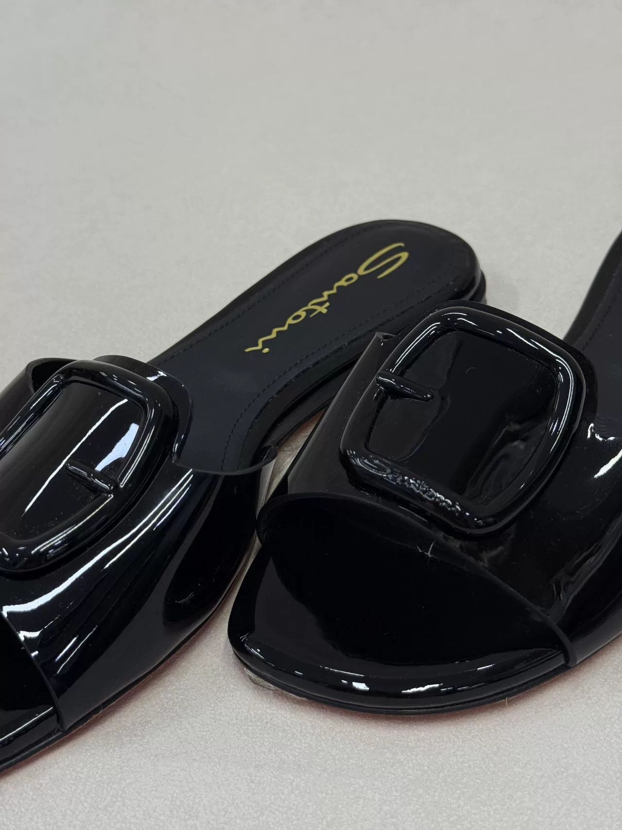 Santoni Santoni Women's Patent Leather Sandals Size US 5 / IT 35 - 2 Thumbnail