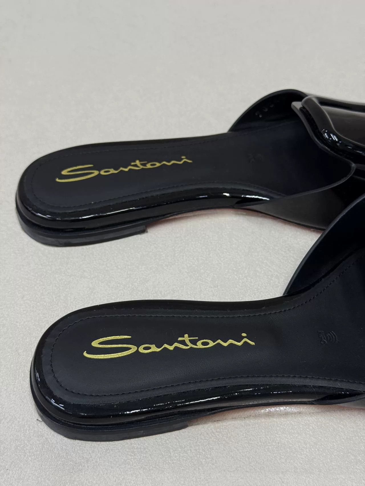 Santoni Santoni Women's Patent Leather Sandals Size US 5 / IT 35 - 3 Thumbnail