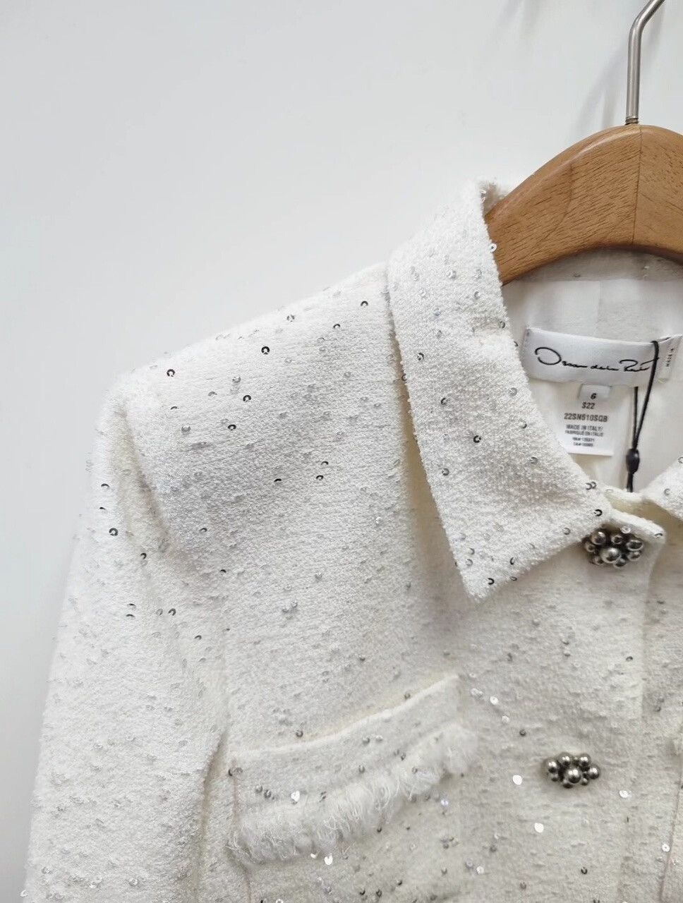 Oscar De La Renta Oscar de la Renta White Short Jacket Size S / US 4 / IT 40 - 2 Thumbnail