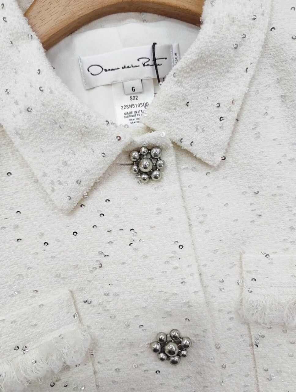 Oscar De La Renta Oscar de la Renta White Short Jacket Size S / US 4 / IT 40 - 6 Thumbnail