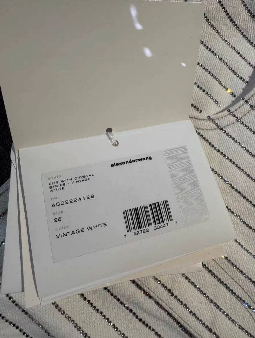 Alexander Wang Alexander Wang Crystal Stripe Denim Shorts Size 25" / US 0 / IT 36 - 8 Thumbnail