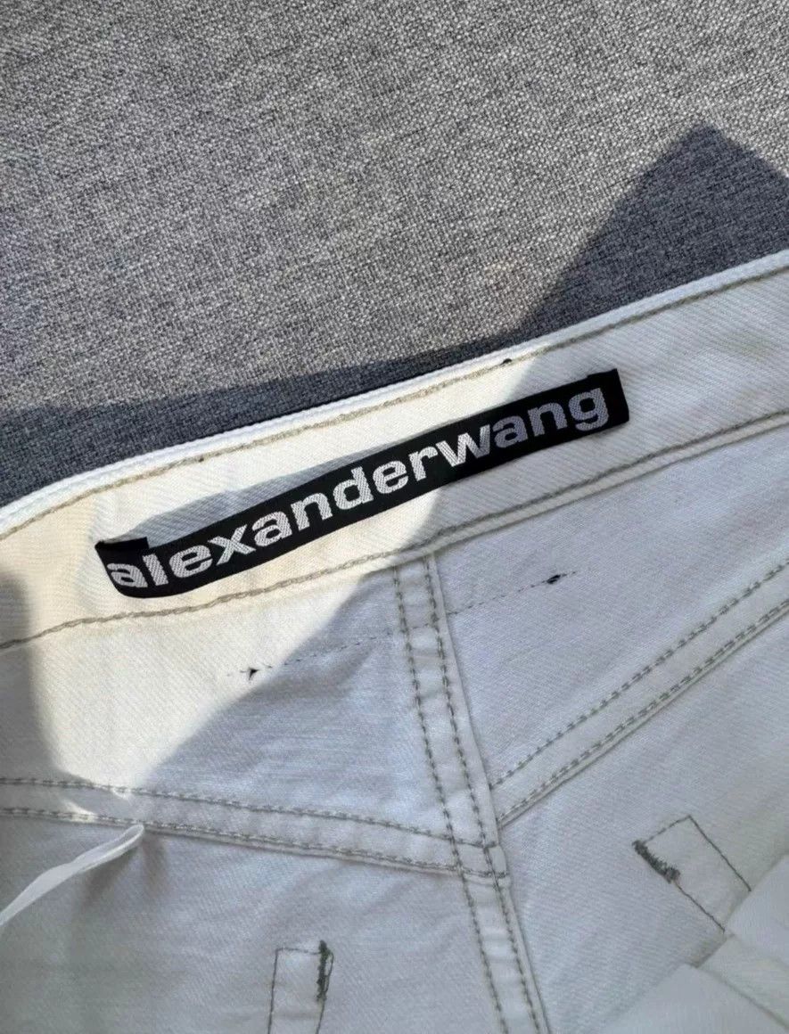 Alexander Wang Alexander Wang Crystal Stripe Denim Shorts Size 25" / US 0 / IT 36 - 5 Thumbnail