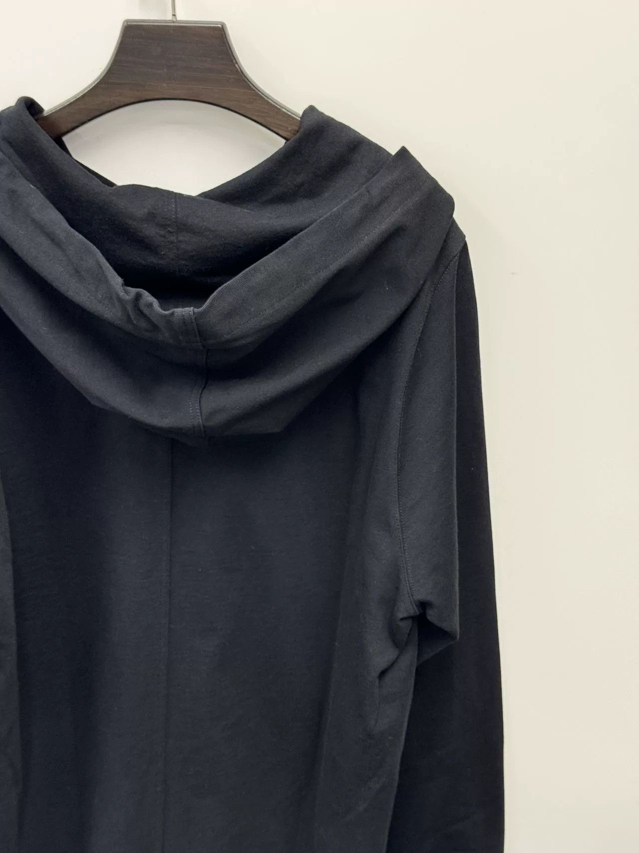 Rick Owens Rick Owens Black Hooded Long Sweatshirt Size US XS / EU 42 / 0 - 4 Thumbnail