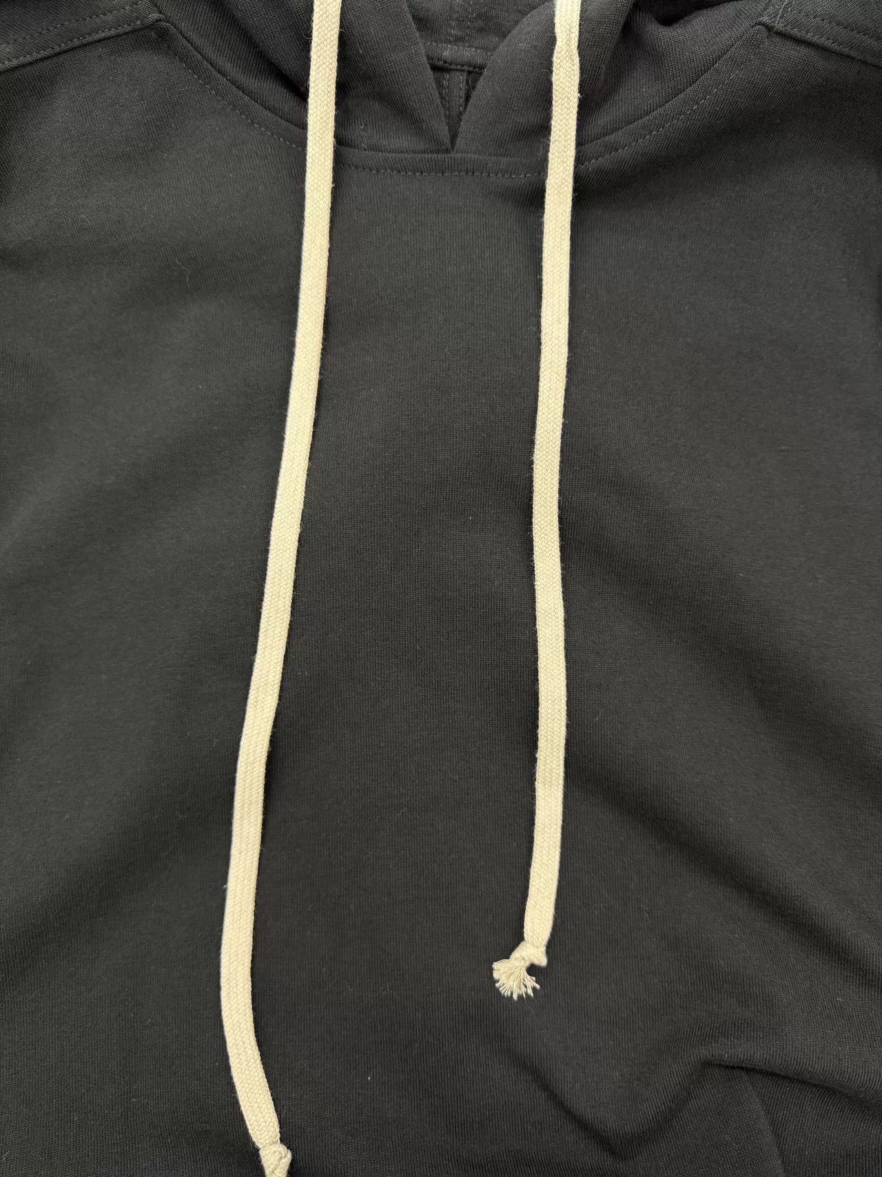 Rick Owens Rick Owens Black Hooded Long Sweatshirt Size US XS / EU 42 / 0 - 5 Thumbnail