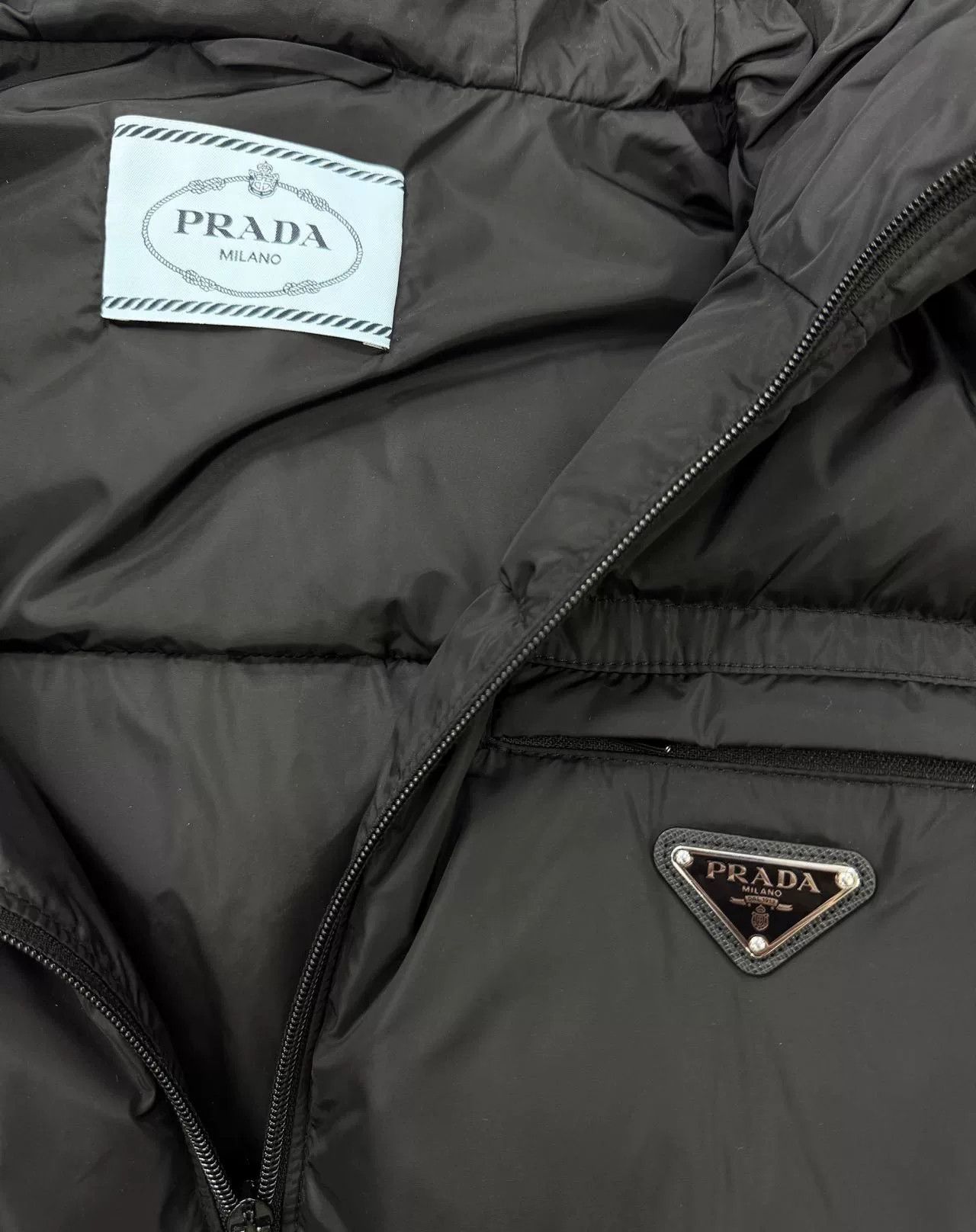 Prada Black Hooded Long Down Jacket by Prada Size S / US 4 / IT 40 - 8 Thumbnail