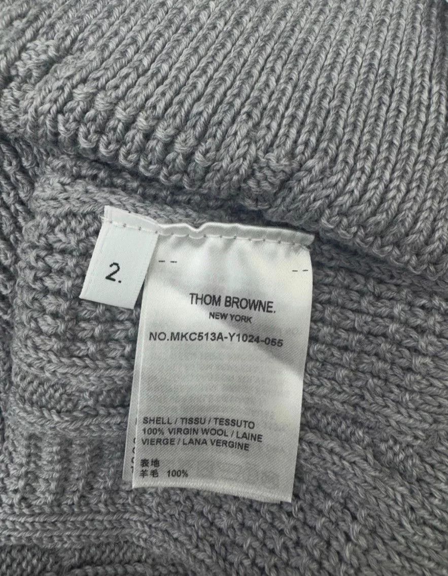 Thom Browne Classic Gray Knitted Cardigan by Thom Browne Size US M / EU 48-50 / 2 - 9 Thumbnail