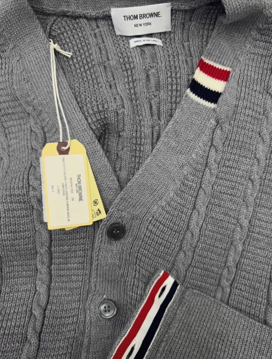 Thom Browne Classic Gray Knitted Cardigan by Thom Browne Size US M / EU 48-50 / 2 - 7 Thumbnail