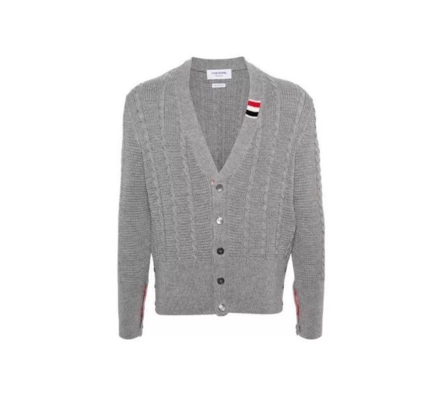 Thom Browne Classic Gray Knitted Cardigan by Thom Browne Size US M / EU 48-50 / 2 - 3 Thumbnail