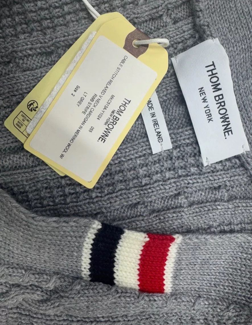 Thom Browne Classic Gray Knitted Cardigan by Thom Browne Size US M / EU 48-50 / 2 - 8 Thumbnail