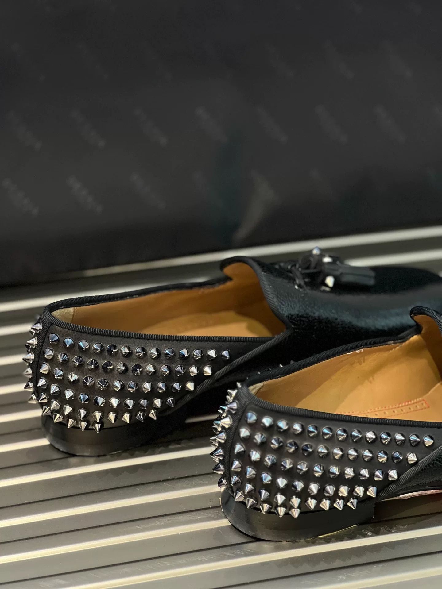 Christian Louboutin Christian Louboutin Men's Studded Loafers Size US 7.5 / EU 40-41 - 2 Thumbnail
