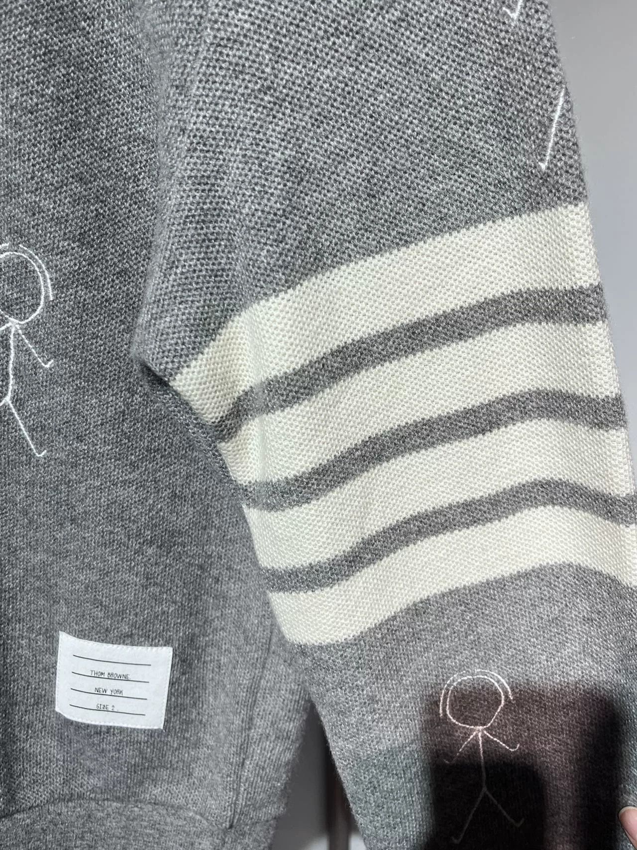 Thom Browne Thom Browne Grey Knit Sweatshirt Size US M / EU 48-50 / 2 - 8 Thumbnail