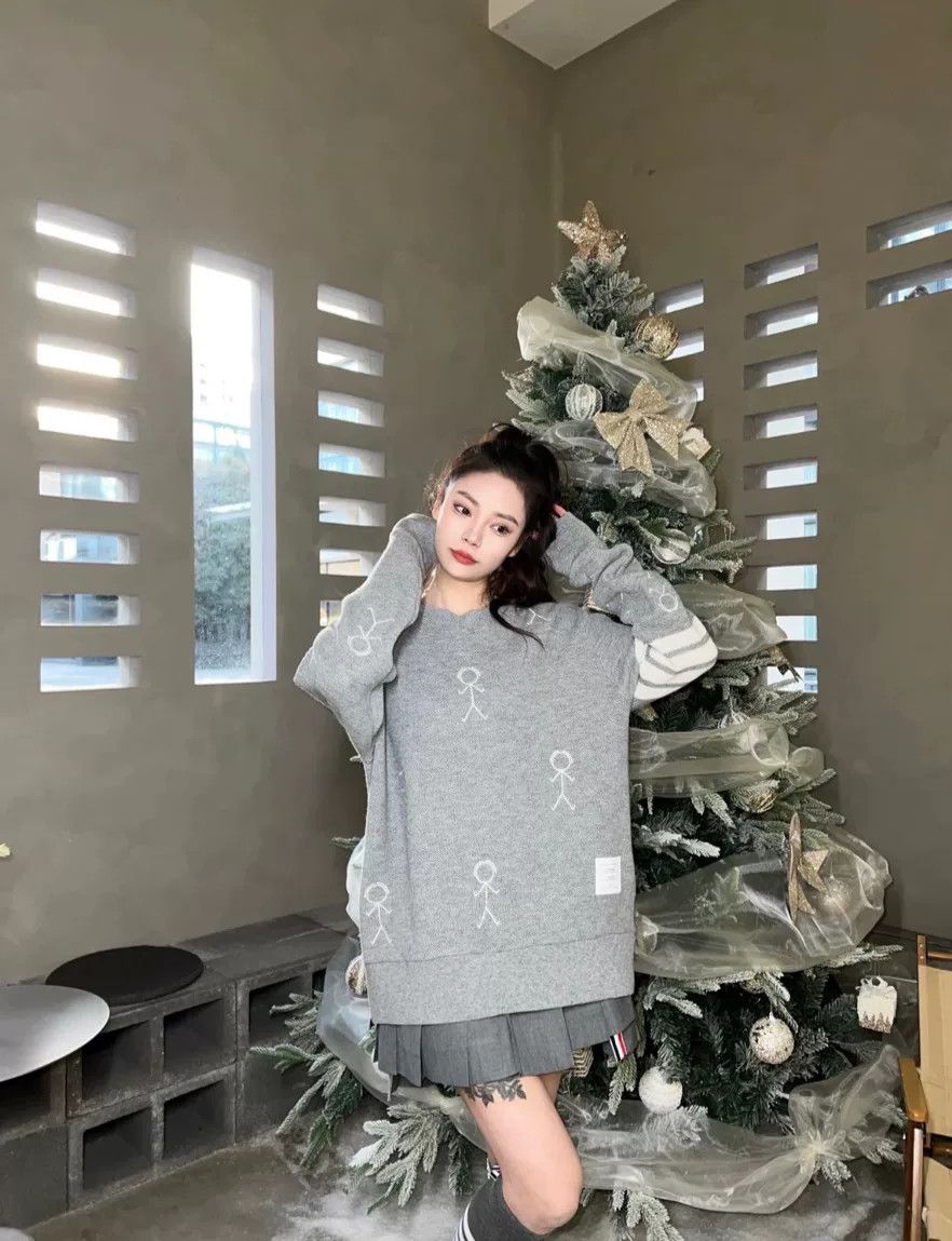 Thom Browne Thom Browne Grey Knit Sweatshirt Size US M / EU 48-50 / 2 - 2 Thumbnail