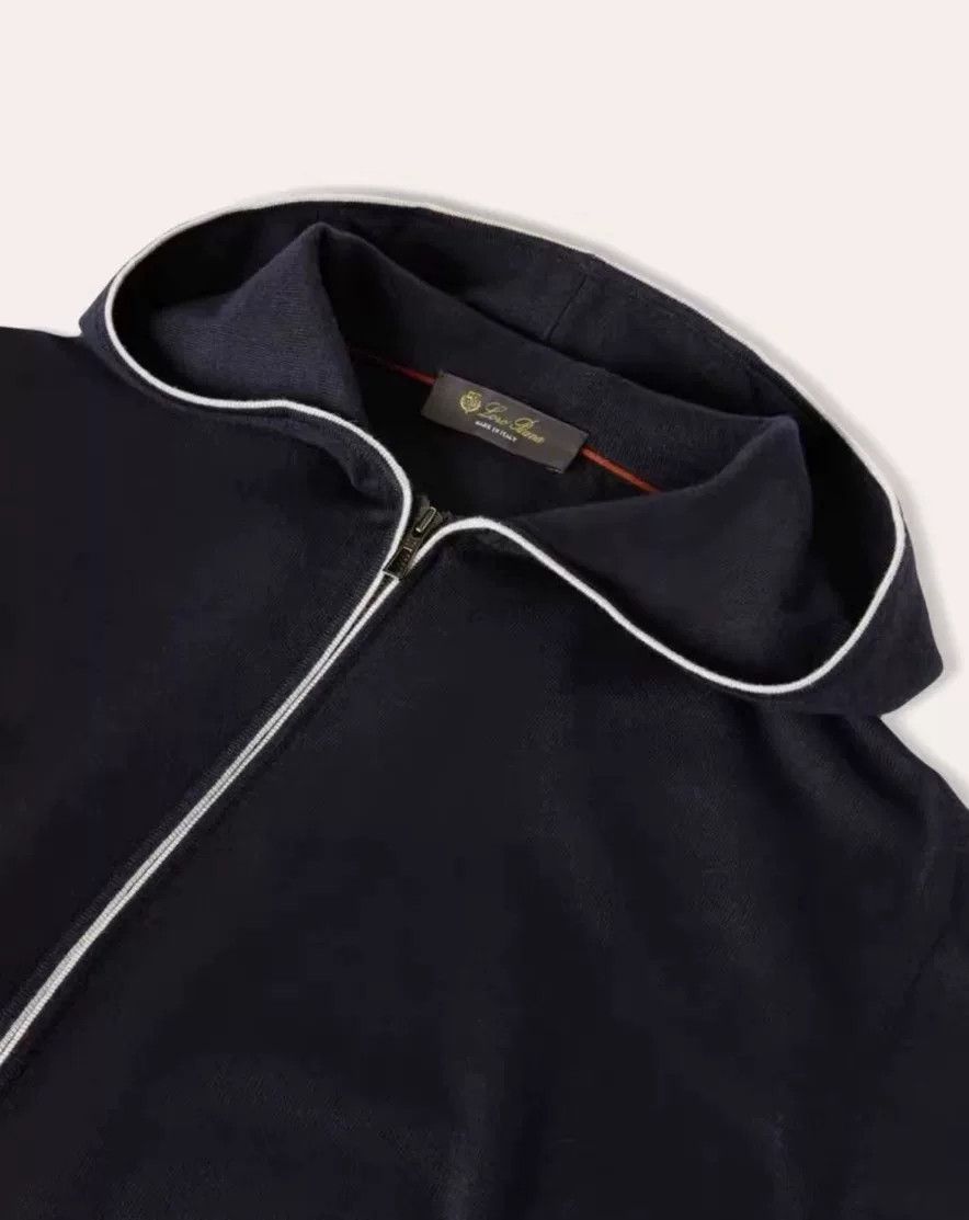 Loro Piana Loro Piana Men's Hooded Zip Jacket Size US XL / EU 56 / 4 - 4 Thumbnail