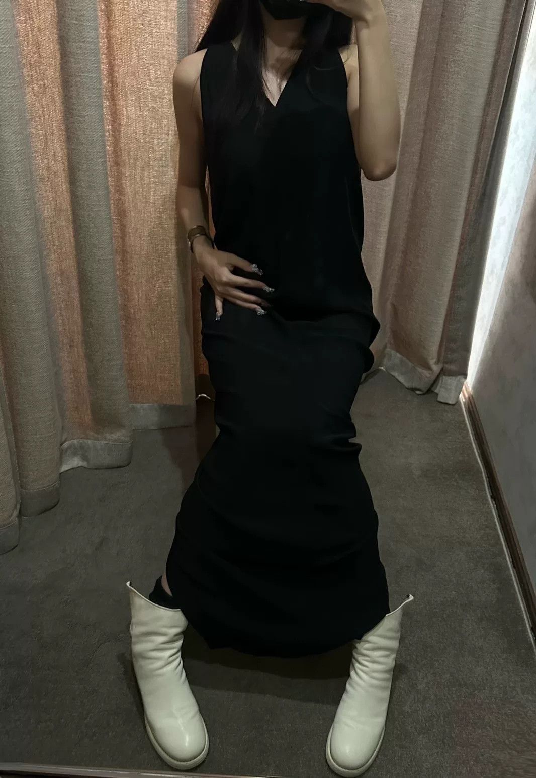 Rick Owens Lilies Rick Owens Long Vest Dress for Women Size M / US 6-8 / IT 42-44 - 3 Thumbnail