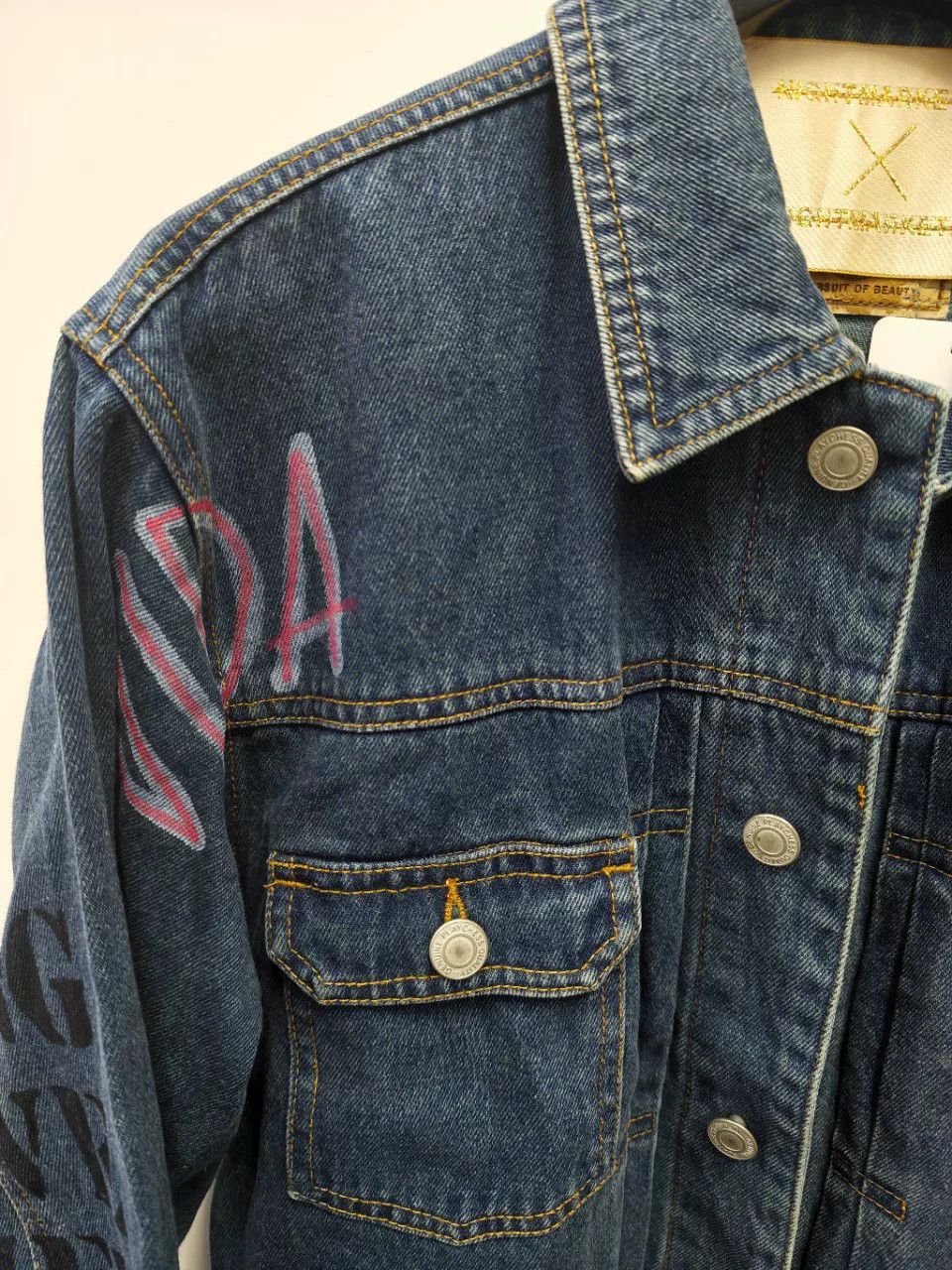 MIDNIGHT RODEO Limited Edition Graffiti Denim Jacket Size XS / US 0-2 / IT 36-38 - 3 Thumbnail