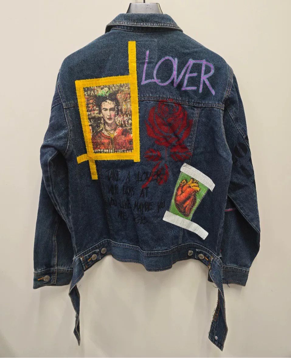 MIDNIGHT RODEO Limited Edition Graffiti Denim Jacket Size XS / US 0-2 / IT 36-38 - 2 Thumbnail
