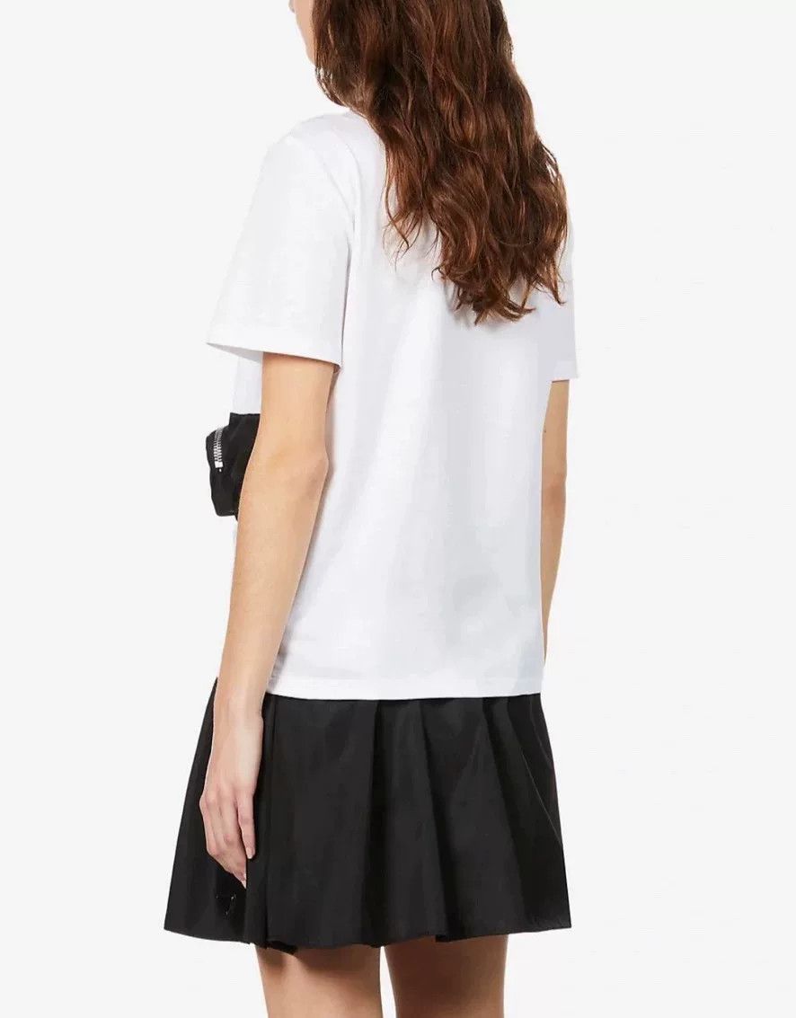 Prada PRADA Women's Zip T-Shirt White Size XS / US 0-2 / IT 36-38 - 3 Thumbnail