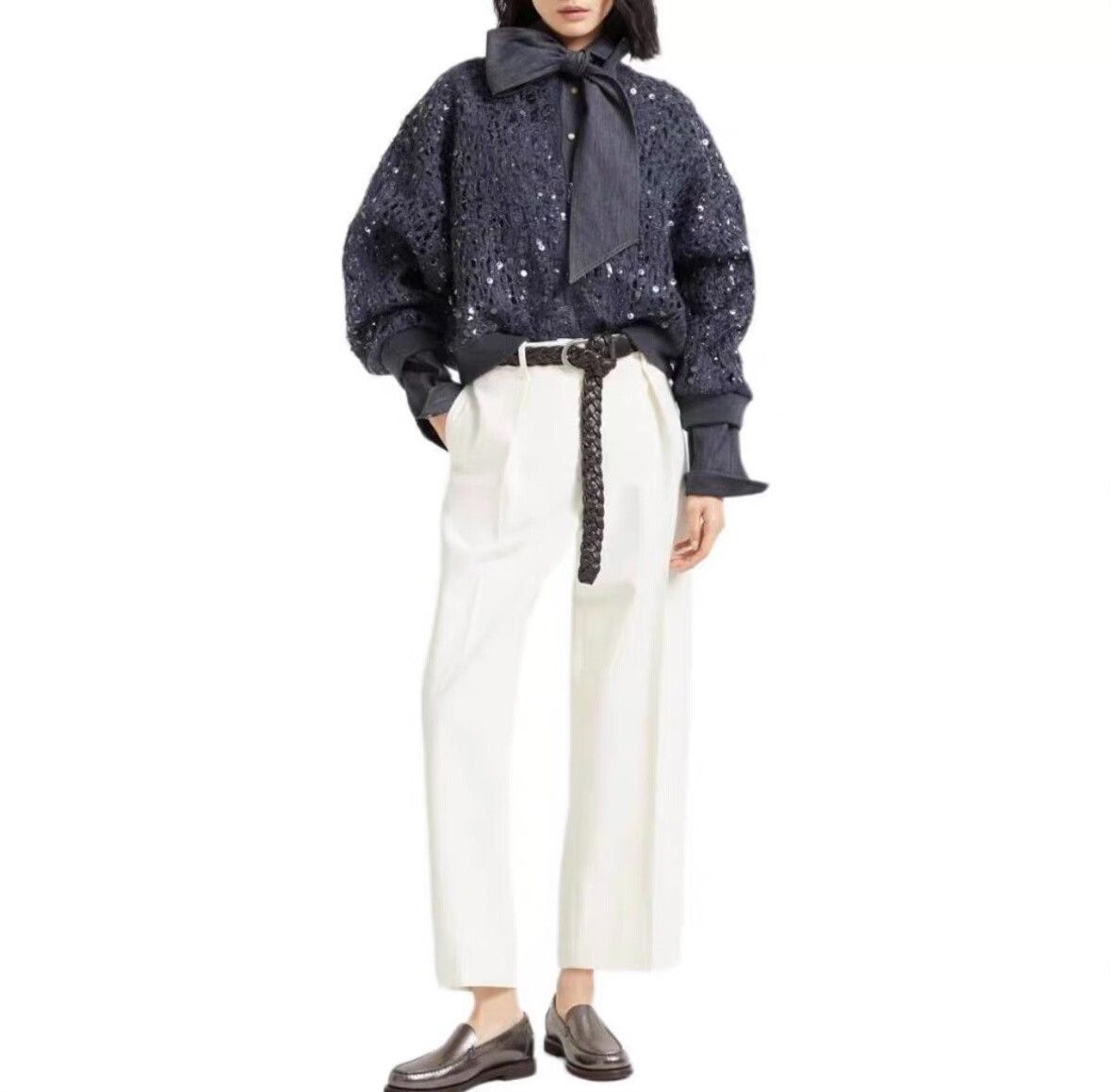 Brunello Cucinelli Brunello Cucinelli Sparkly Cardigan for Women Size M / US 6-8 / IT 42-44 - 3 Thumbnail