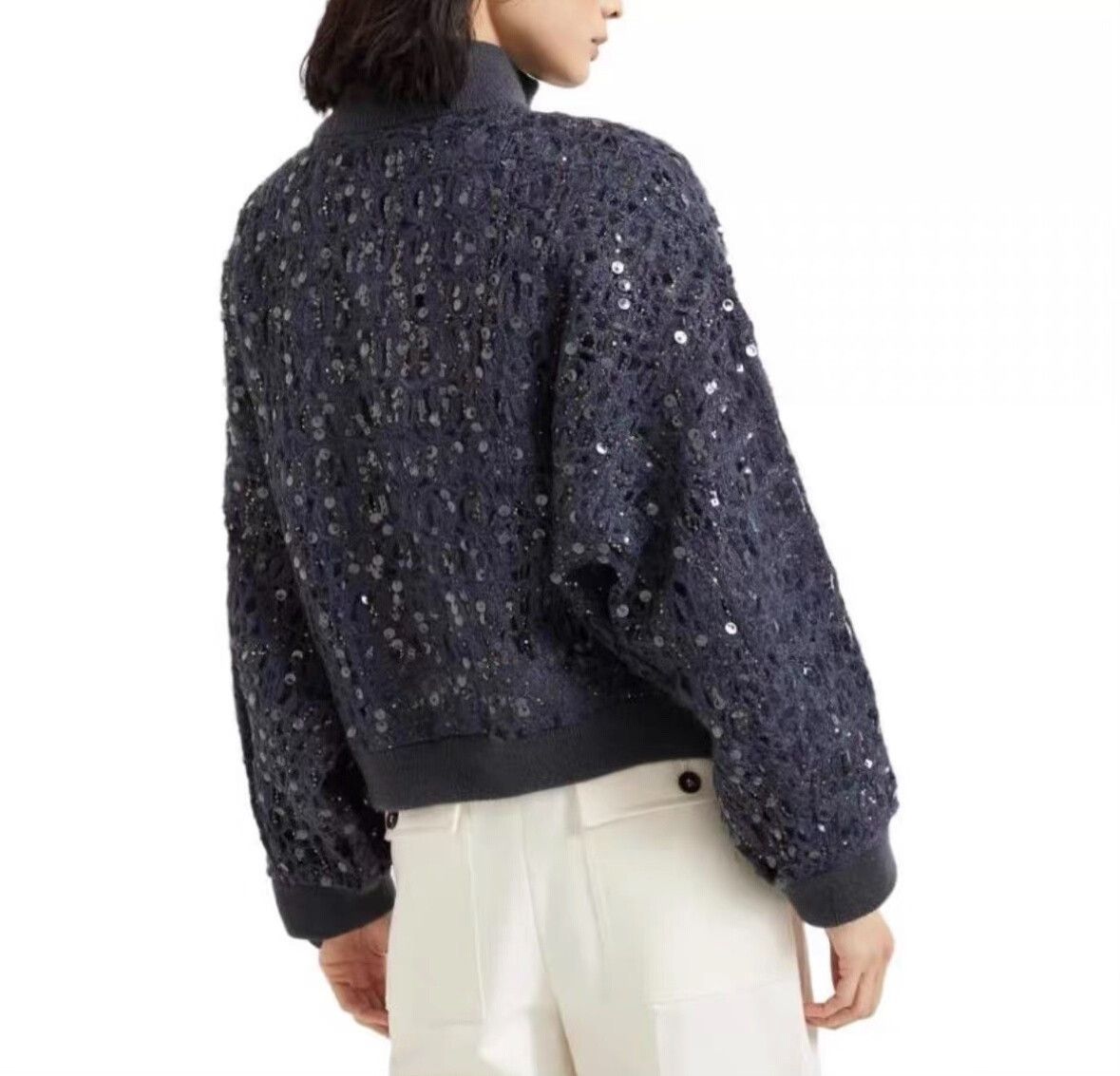 Brunello Cucinelli Brunello Cucinelli Sparkly Cardigan for Women Size M / US 6-8 / IT 42-44 - 4 Thumbnail