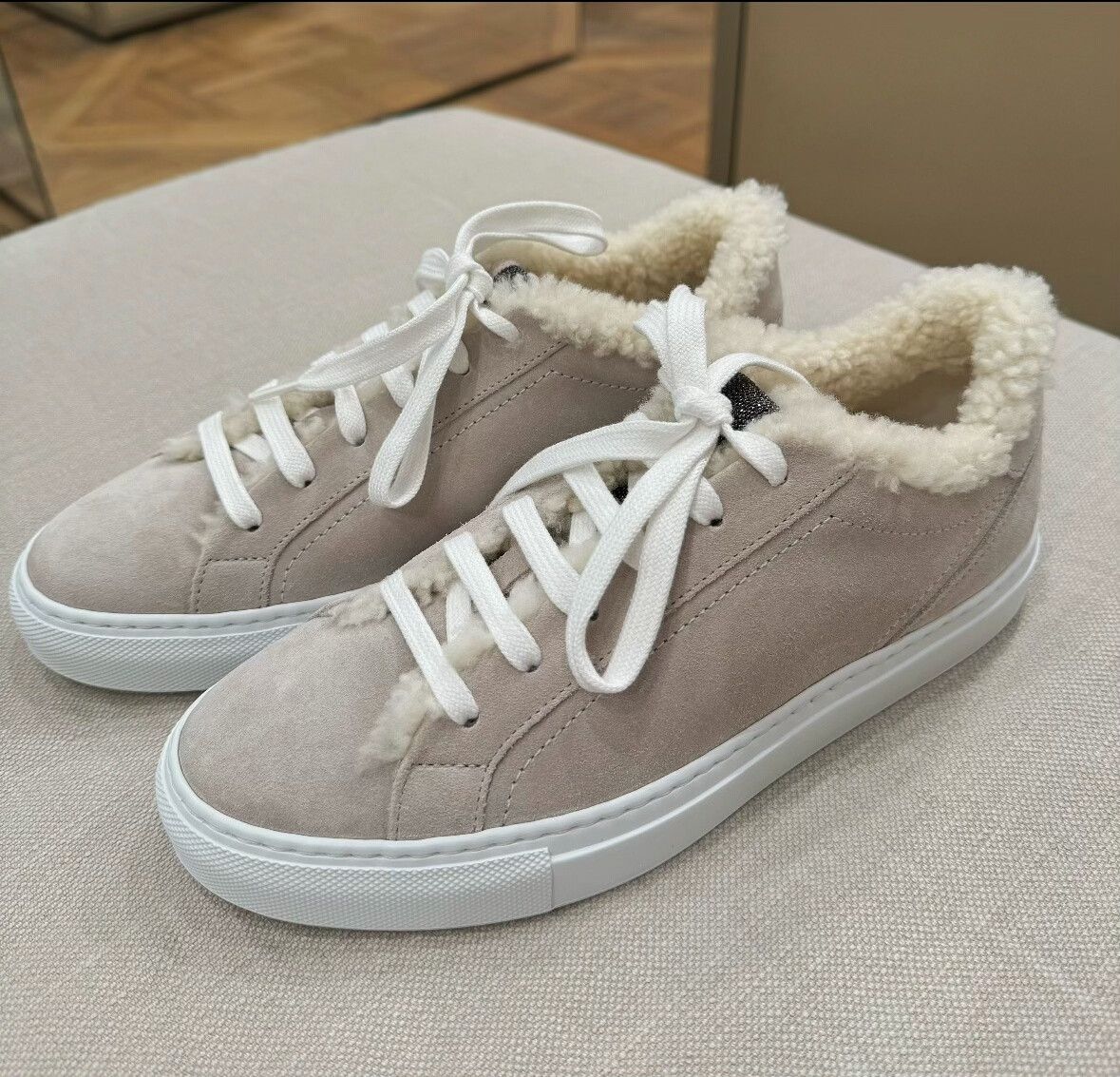 Brunello Cucinelli Brunello Cucinelli Women's Fleece Sneakers Size US 5 / IT 35 - 3 Thumbnail