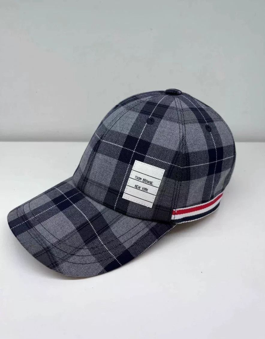 Thom Browne Thom Browne Plaid Baseball Cap Size ONE SIZE - 2 Thumbnail