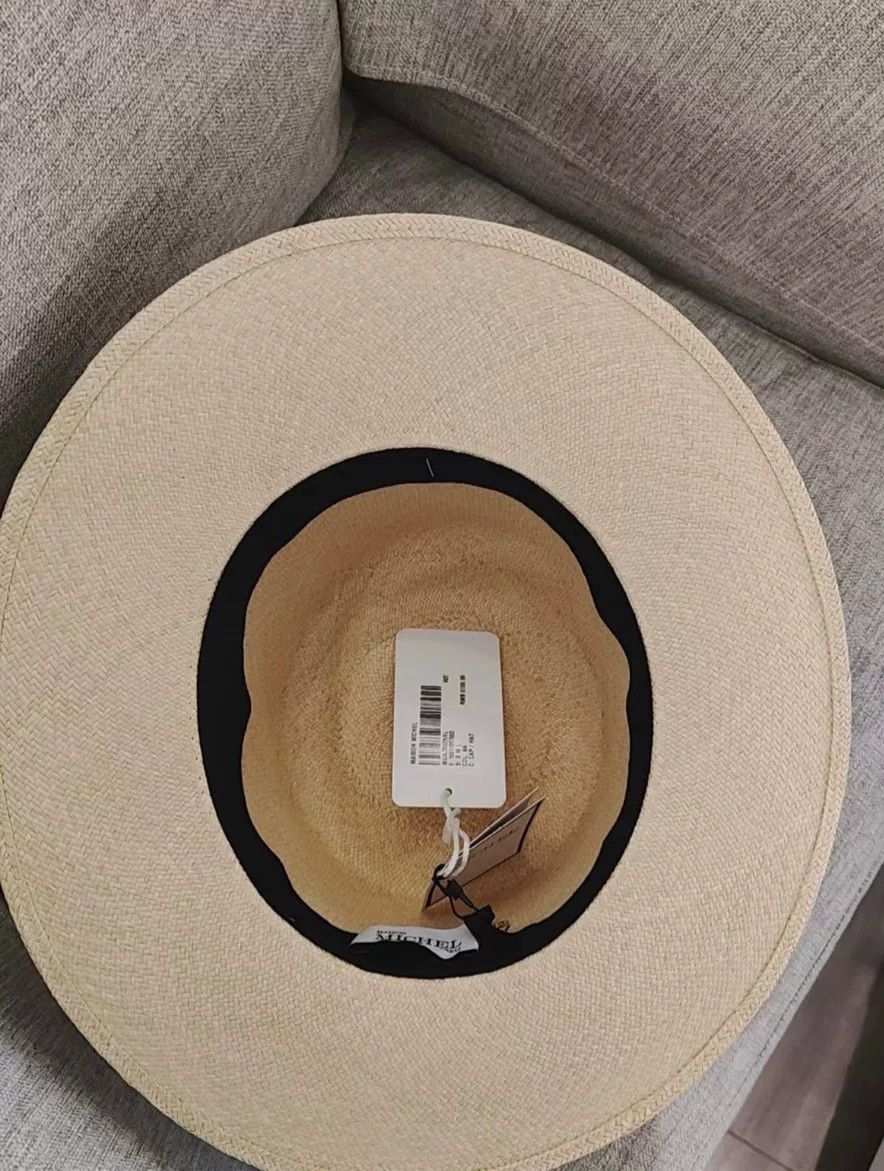 Maison Michel Maison Michel Sun Hat with Black Trim Size ONE SIZE - 4 Thumbnail