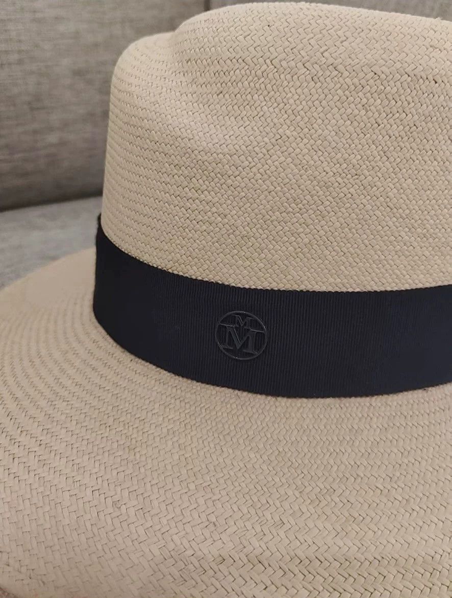 Maison Michel Maison Michel Sun Hat with Black Trim Size ONE SIZE - 3 Thumbnail