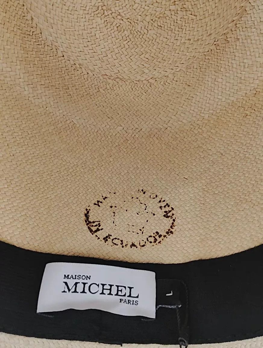 Maison Michel Maison Michel Sun Hat with Black Trim Size ONE SIZE - 6 Thumbnail