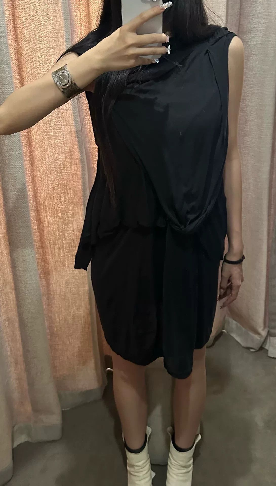 Rick Owens Drkshdw Rick Owens DRKSHDW Dress in Black Size XS / US 0-2 / IT 36-38 - 4 Thumbnail
