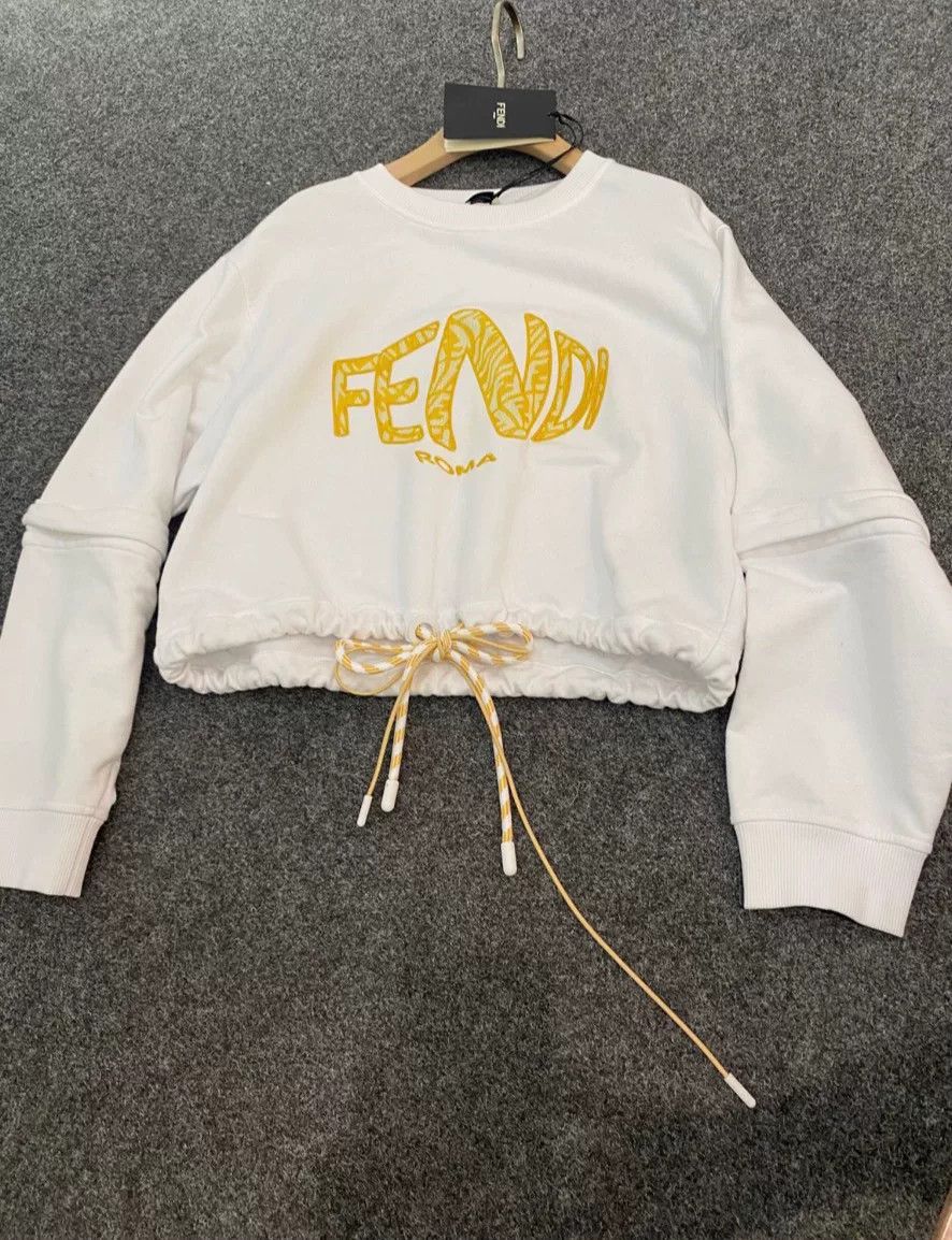 Fendi Fendi Women's Short Sweatshirt with Detachable Sleeves Size XS / US 0-2 / IT 36-38 - 5 Thumbnail
