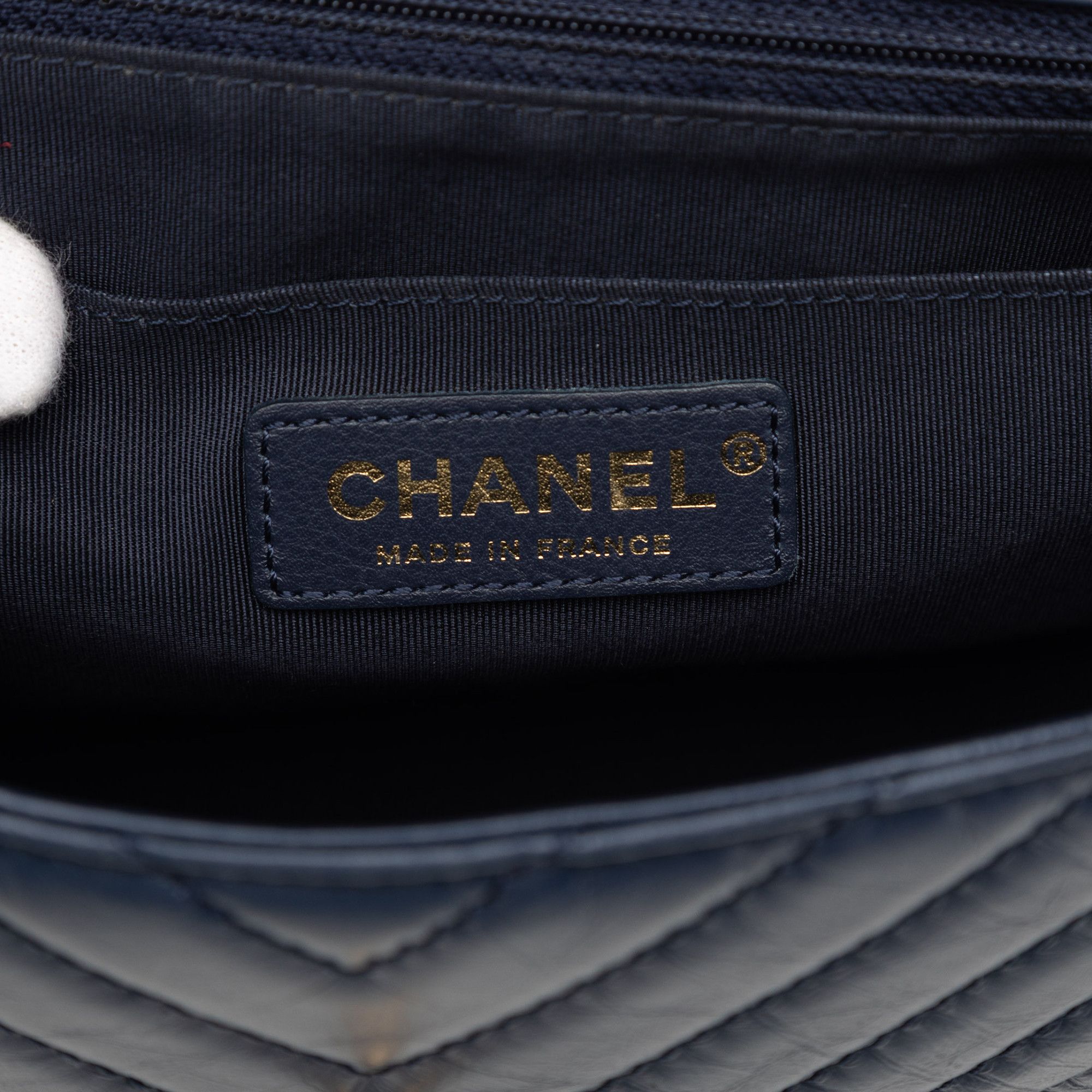 Chanel Chanel CC Chevron Aged Calfskin Top Handle Flap Size ONE SIZE - 5 Thumbnail