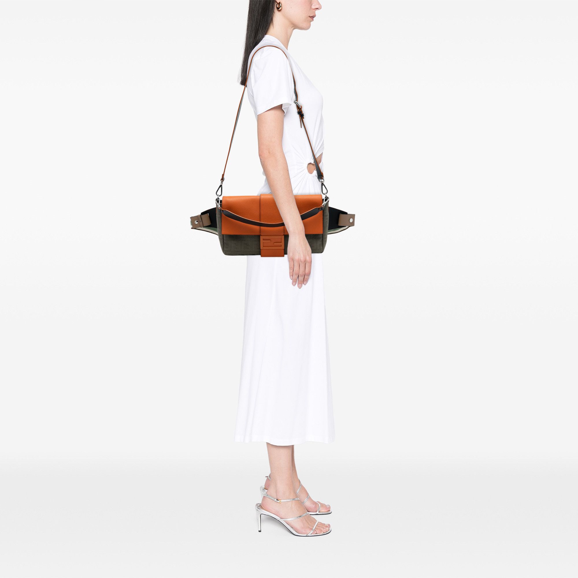 Fendi Fendi Large Zucca Canvas and Leather Convertible Belt Baguette Size ONE SIZE - 7 Thumbnail