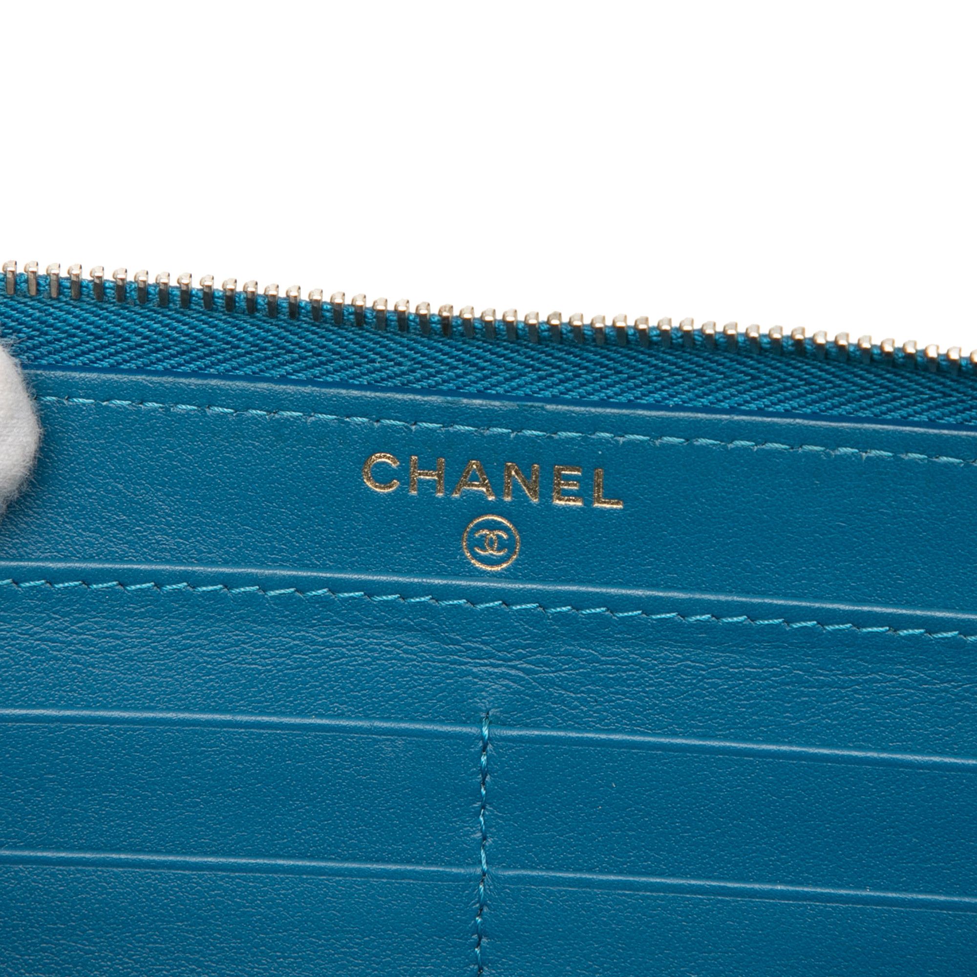 Chanel Chanel CC Quilted Caviar Zip Around Long Wallet Size ONE SIZE - 5 Thumbnail