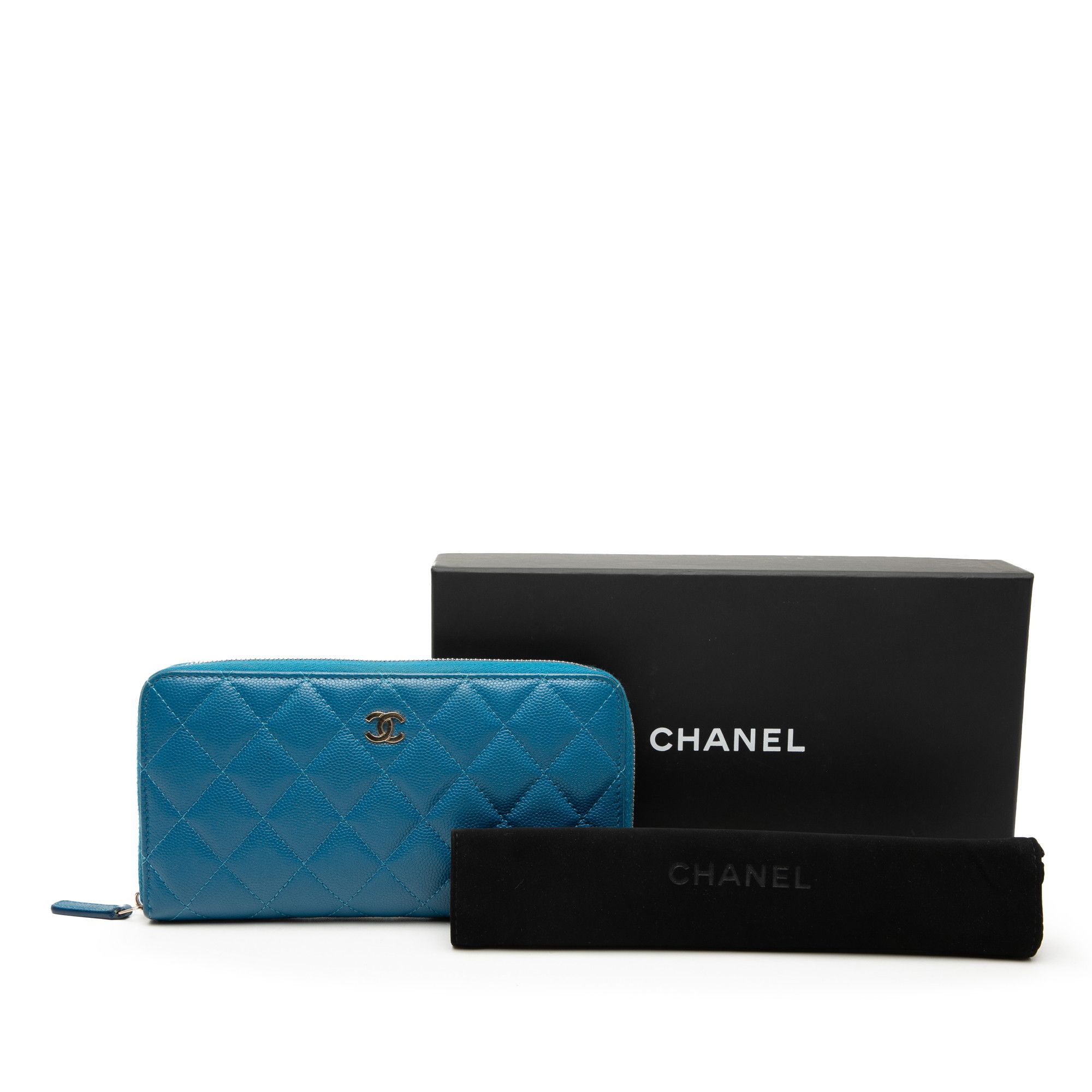 Chanel Chanel CC Quilted Caviar Zip Around Long Wallet Size ONE SIZE - 8 Thumbnail