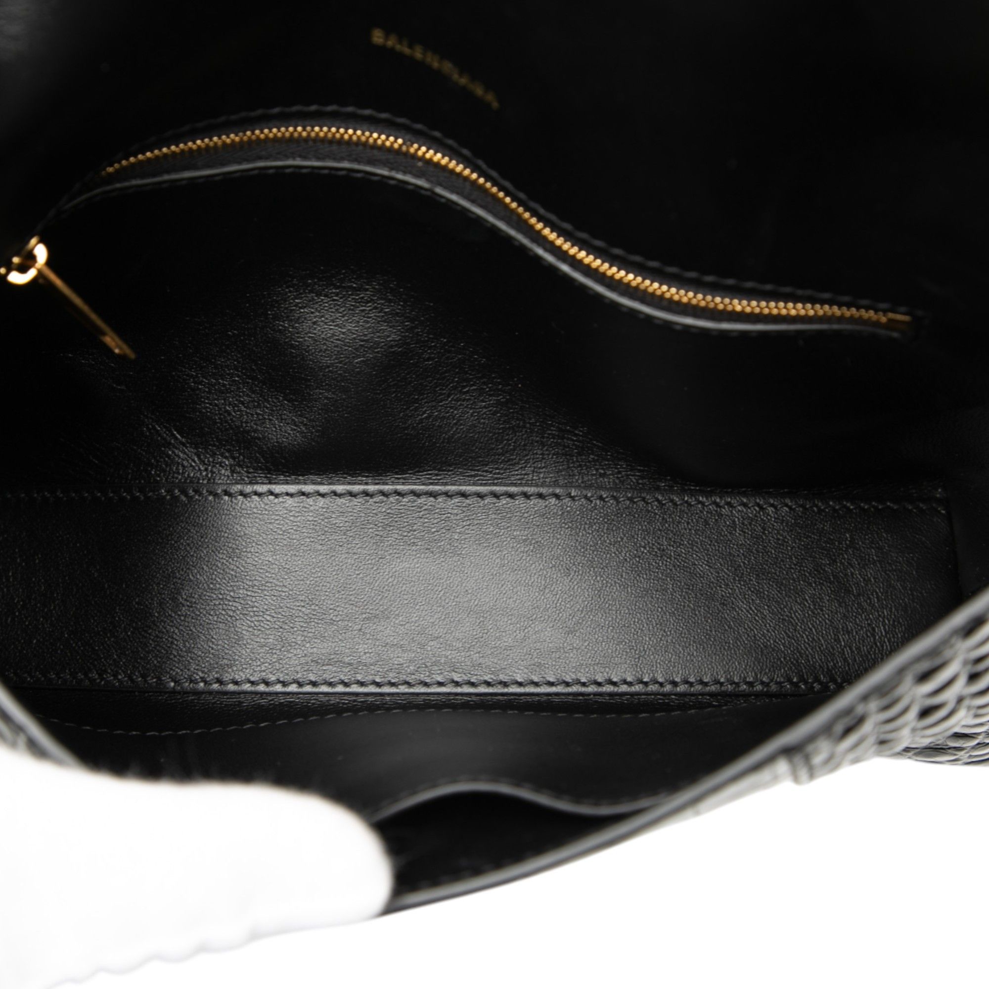 Balenciaga Balenciaga Croc Embossed Leather Downtown Crossbody XS Size ONE SIZE - 4 Thumbnail