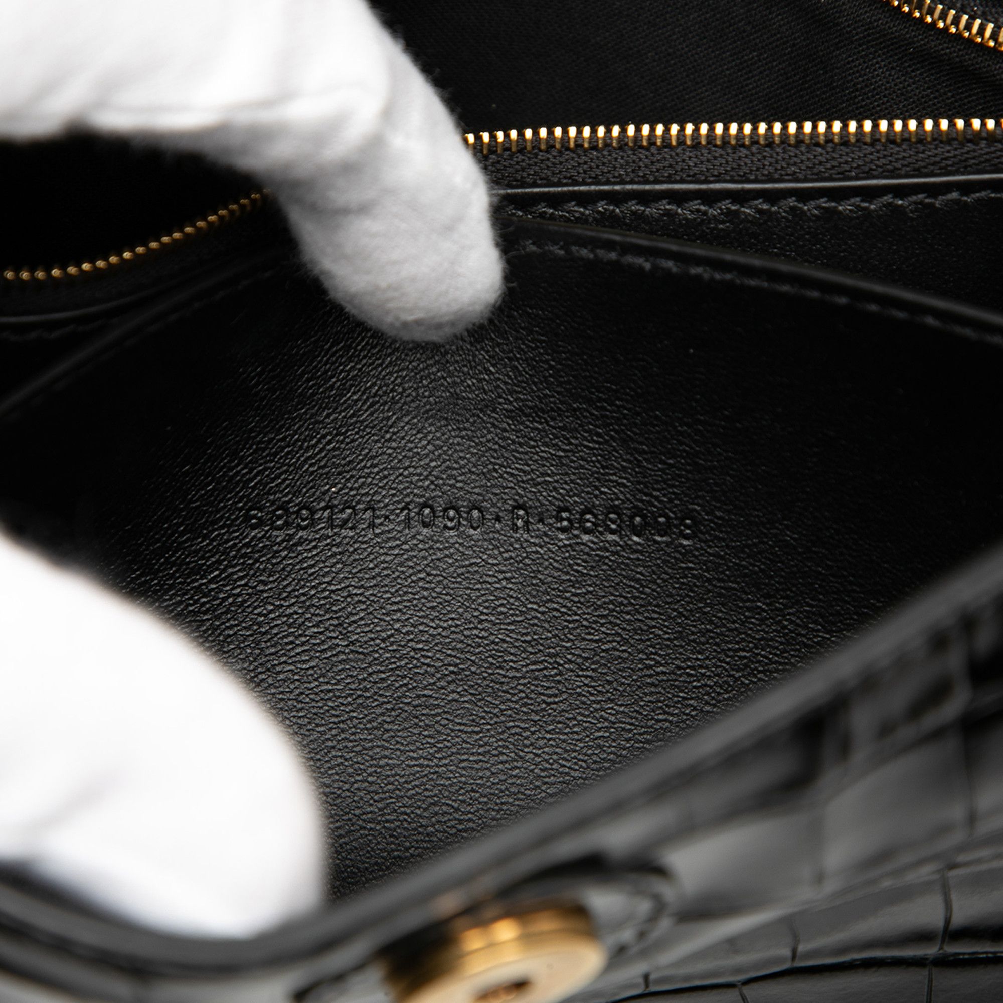 Balenciaga Balenciaga Croc Embossed Leather Downtown Crossbody XS Size ONE SIZE - 6 Thumbnail