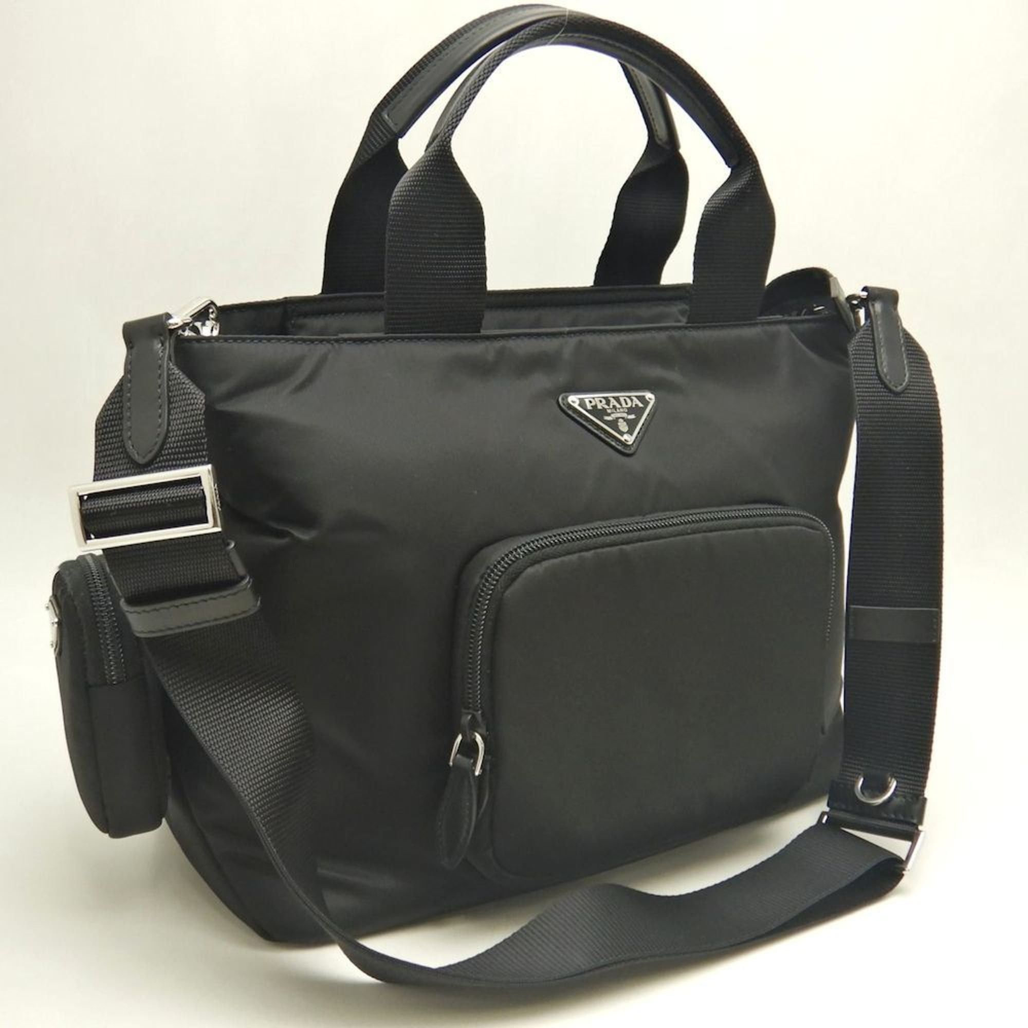 Prada PRADA 1BG354 Padded Nylon Tote Bag, Women's, 253555 Size ONE SIZE - 3 Thumbnail