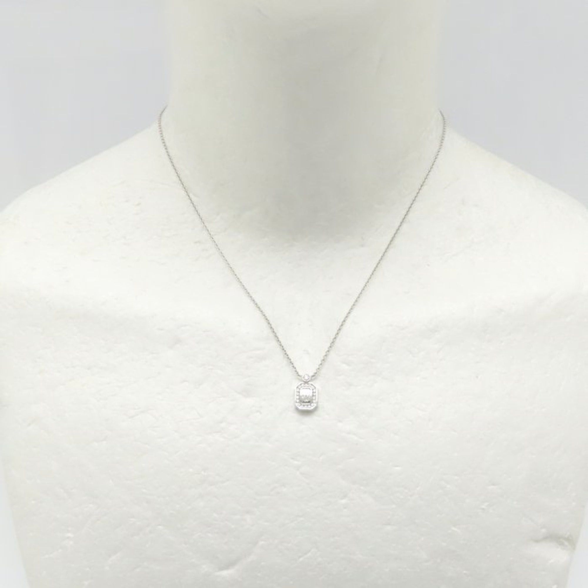 Harry Winston HARRY WINSTON HW Logo Necklace with Diamonds, 18K White Gold, Women's, PEDWRD16HWL 294883 Size ONE SIZE - 3 Thumbnail