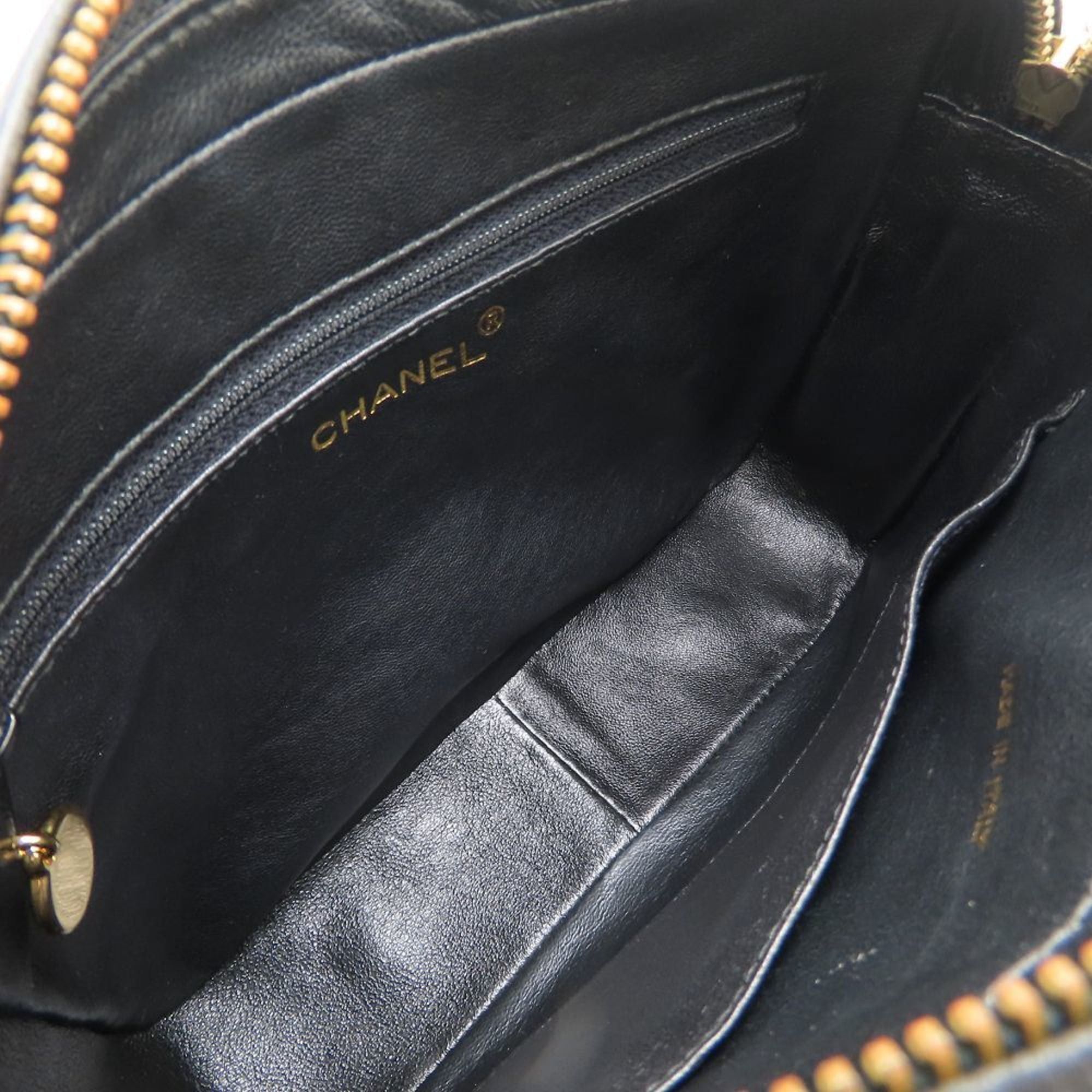 Chanel CHANEL Matelasse Chain Shoulder Bag with Fringe, Caviar Leather, Black, Women's, 353097 Size ONE SIZE - 9 Thumbnail