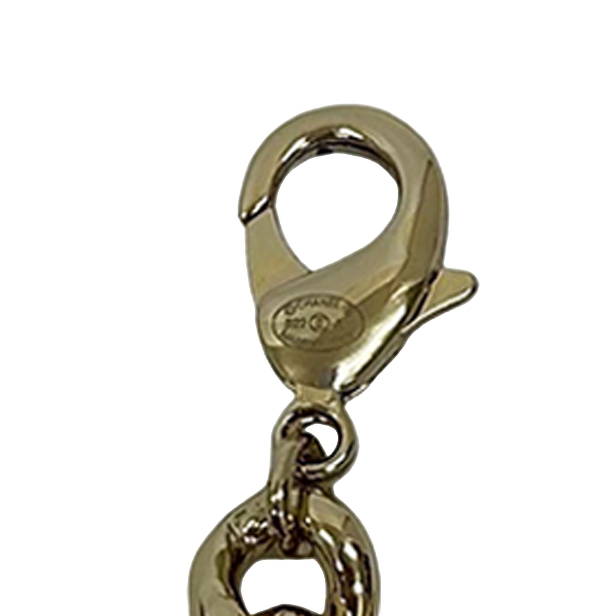 Chanel Chanel CC Gold Plated Lacquered Logo Letter Charms Chain Bracelet Size ONE SIZE - 6 Thumbnail