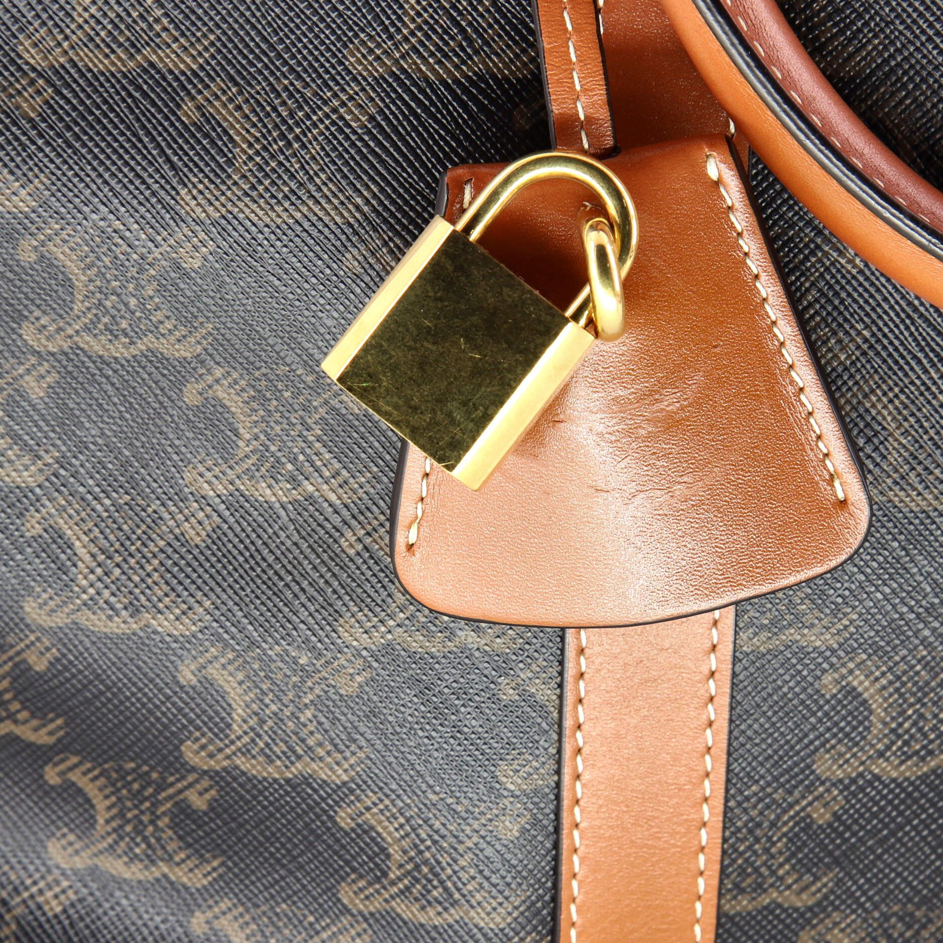 Celine Boston Bag Triomphe Coated Canvas Vertical Size ONE SIZE - 6 Thumbnail