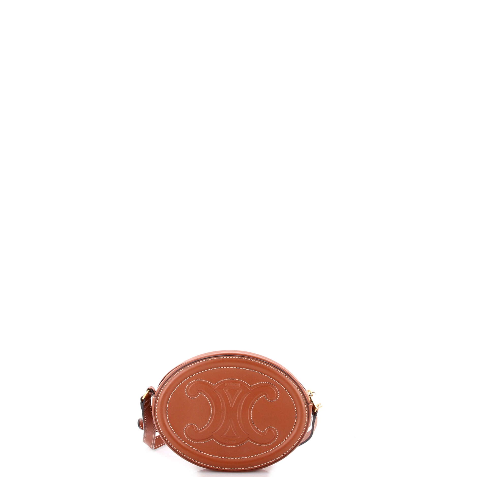 Celine Triomphe Oval Crossbody Bag Leather Mini Size ONE SIZE - 2 Thumbnail